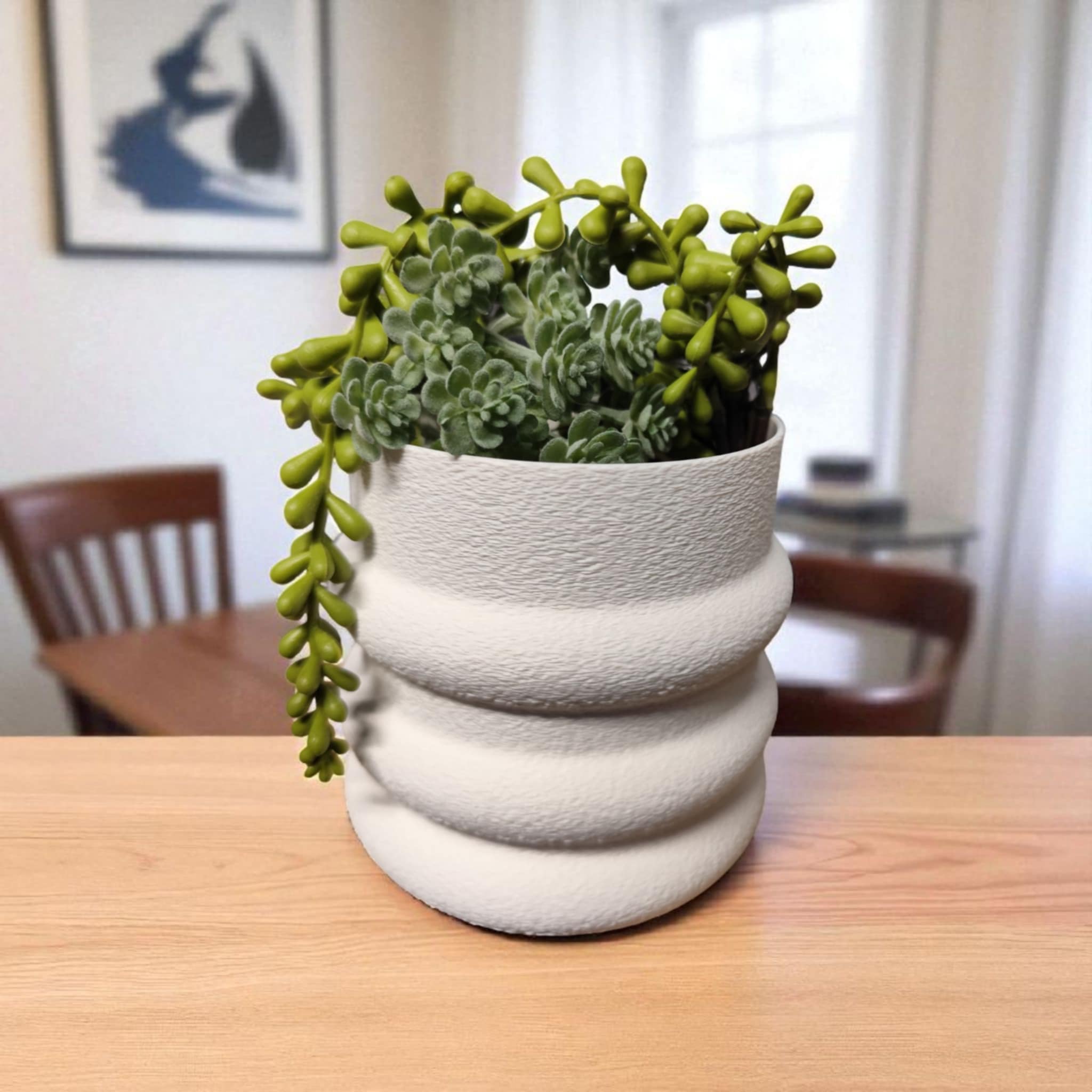 Sinister Select Sculpted Ribbed Planter – Modern Minimalist Design