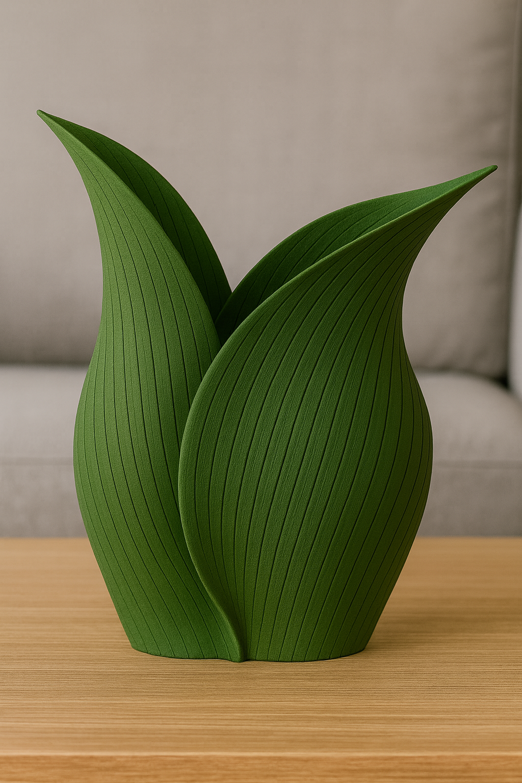 Two Leaf Embrace Vase – Nature-Inspired Modern Decor