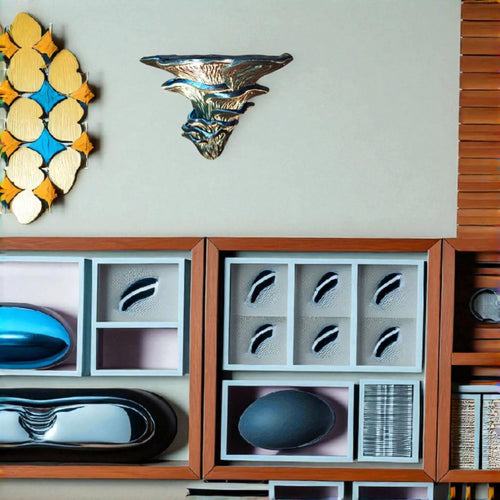 Mushroom Shelf – Whimsical Wall Decor for Plants Crystals & Collectibles