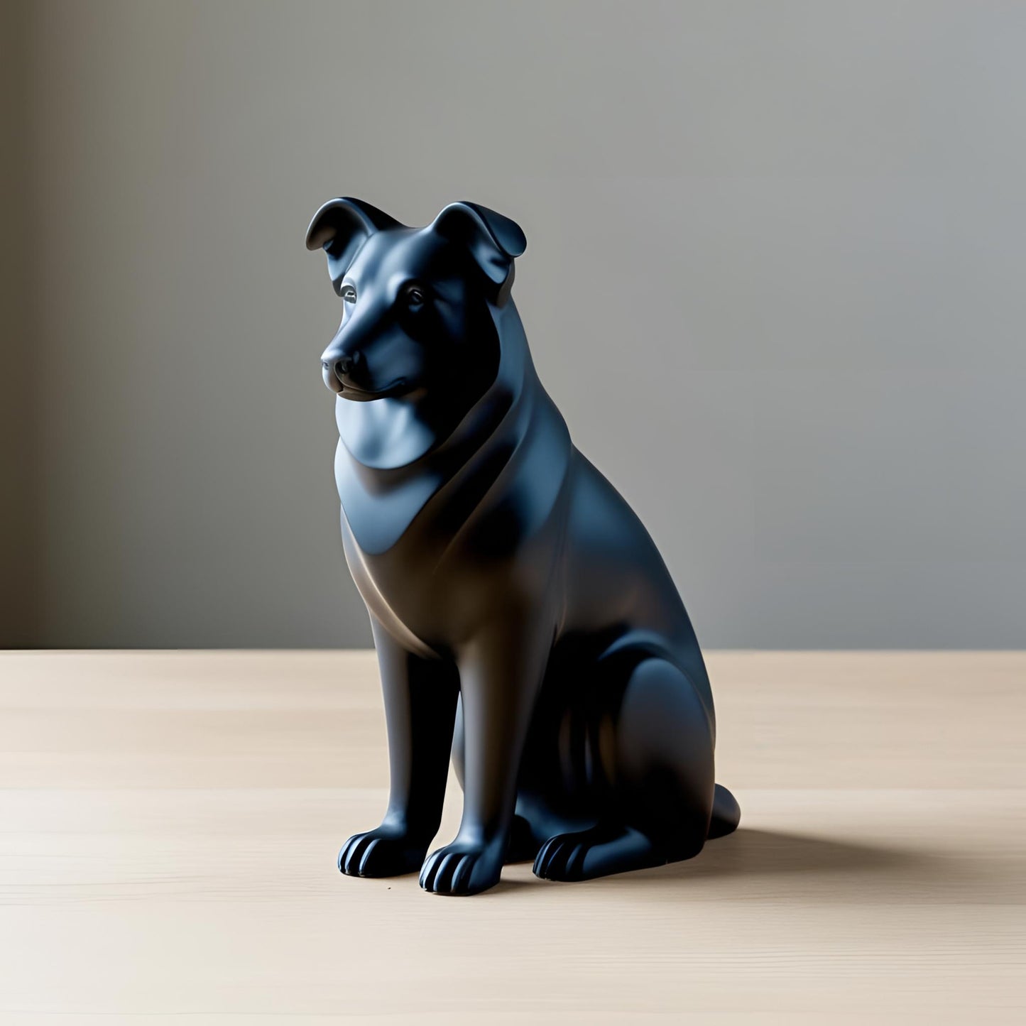 Minimalist Modern Australian Shepard Figure – 3D Printed Dog Sculpture