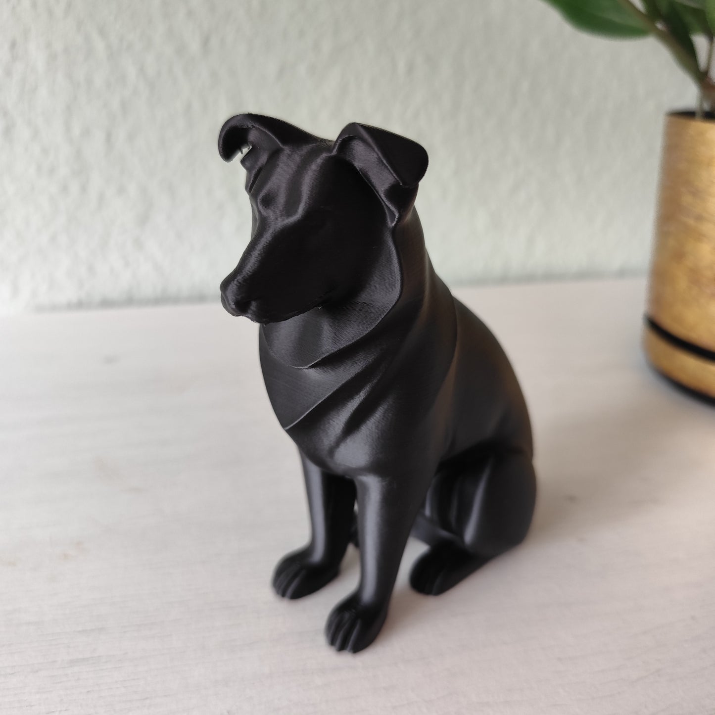 Minimalist Modern Australian Shepard Figure – 3D Printed Dog Sculpture