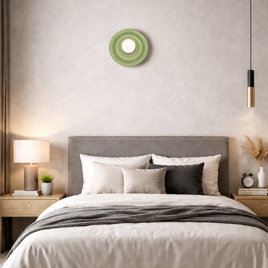 Olive Halo Wall Sconce – Modern Cordless Accent Light