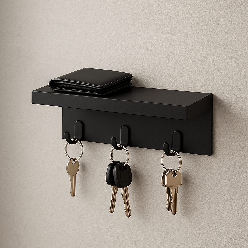Shelf with Key Hooks