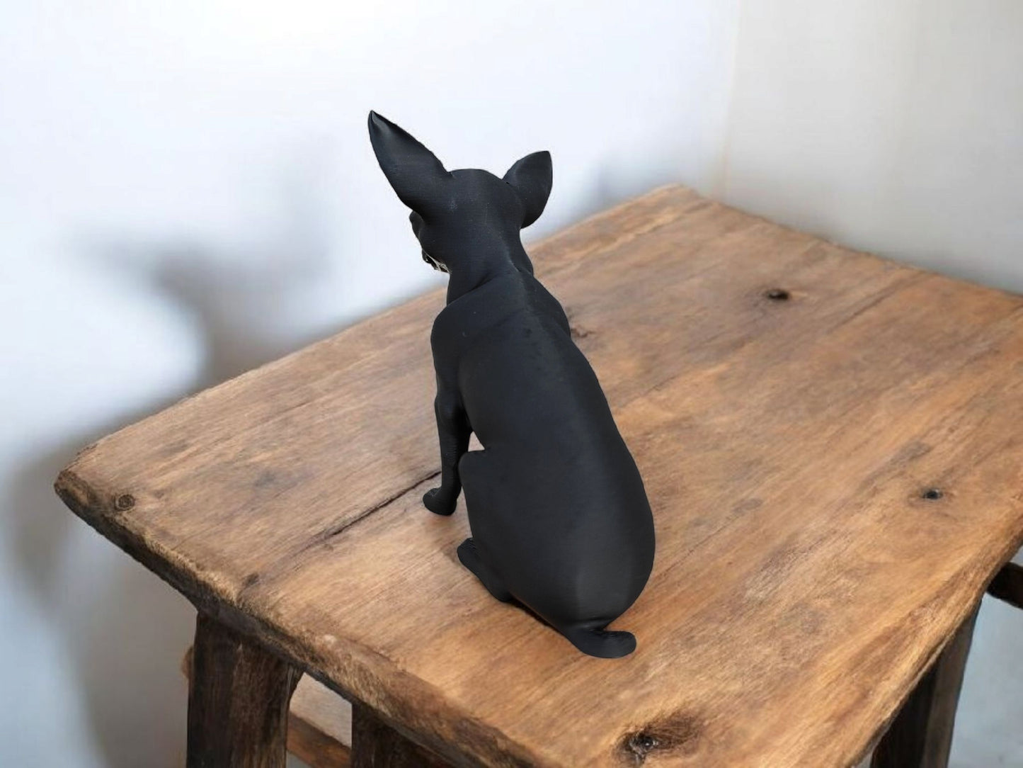 Minimalist Modern Australian Chihuahua Figure – 3D Printed Dog Sculpture