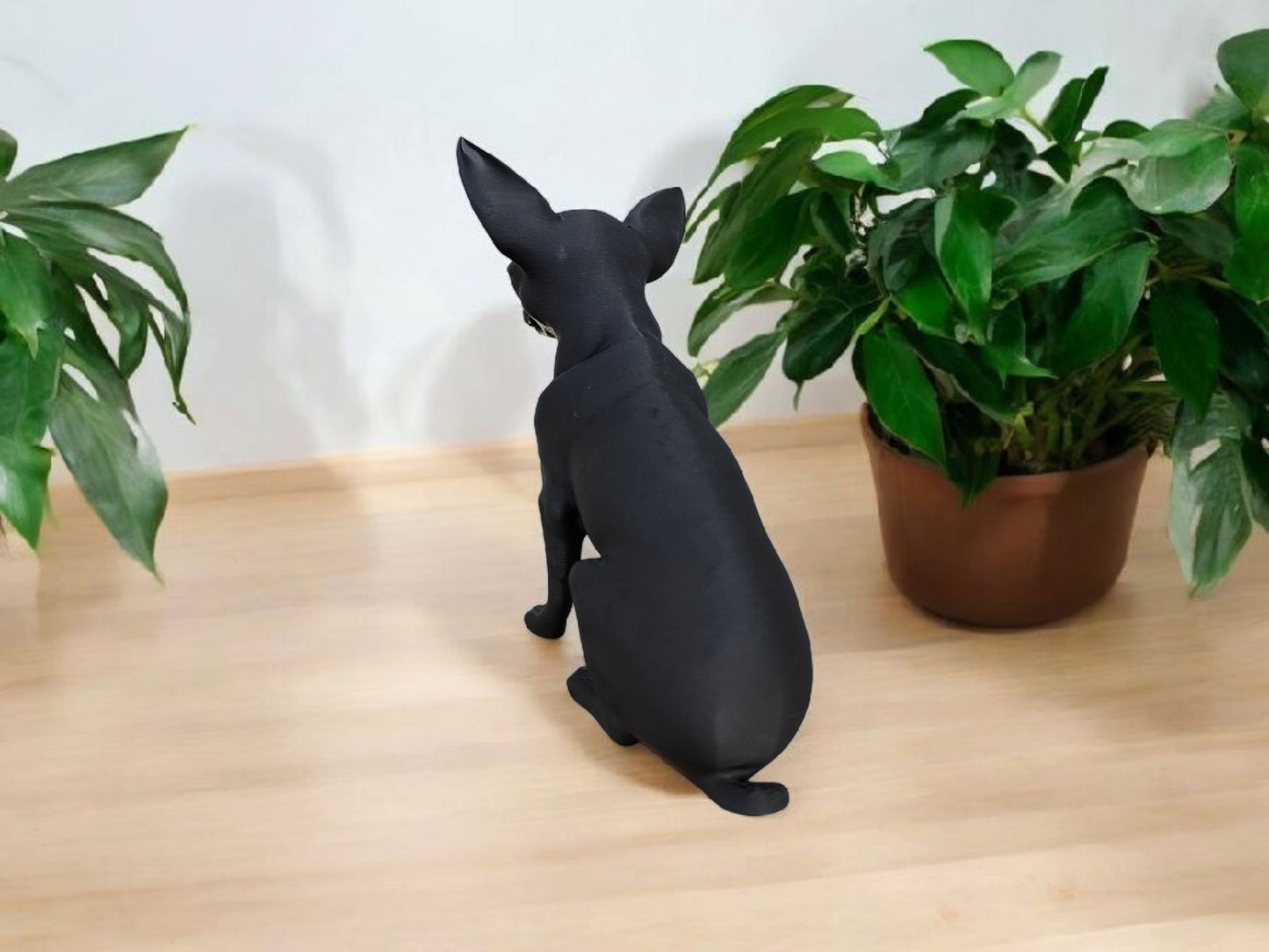 Minimalist Modern Australian Chihuahua Figure – 3D Printed Dog Sculpture