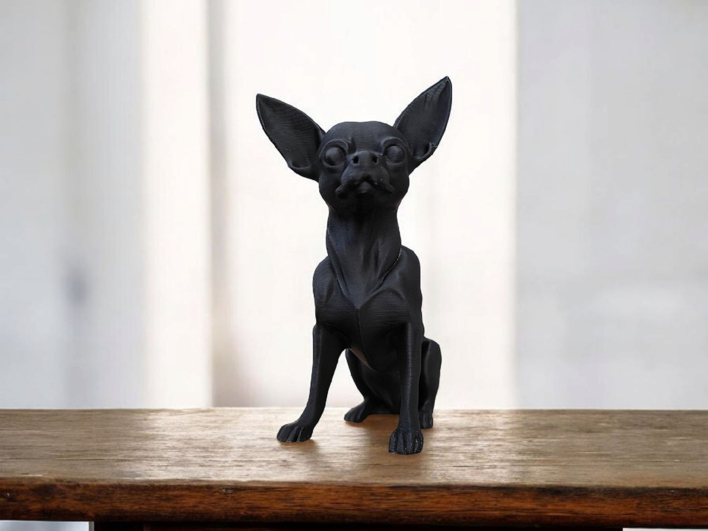 Minimalist Modern Australian Chihuahua Figure – 3D Printed Dog Sculpture