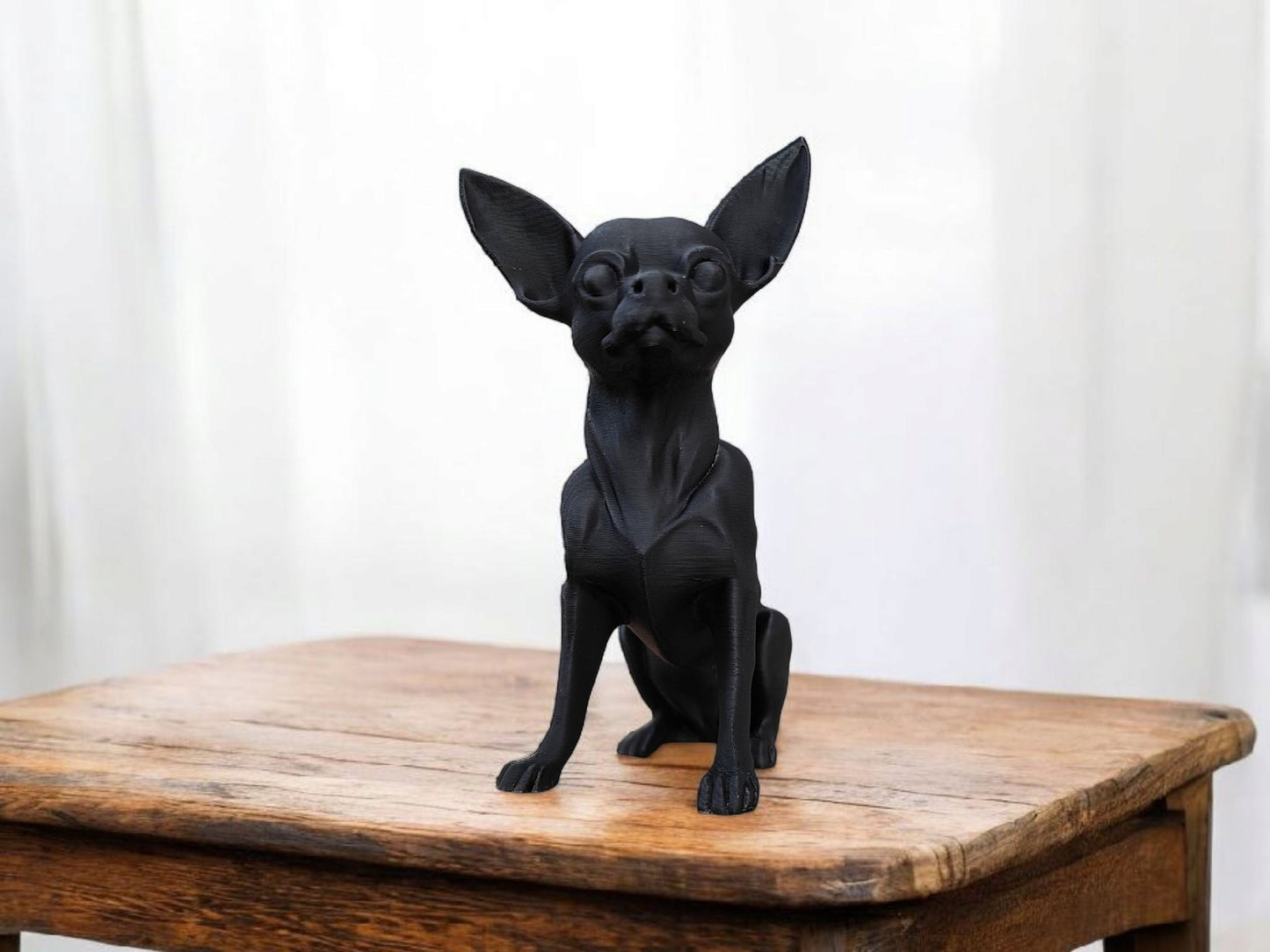 Minimalist Modern Australian Chihuahua Figure – 3D Printed Dog Sculpture