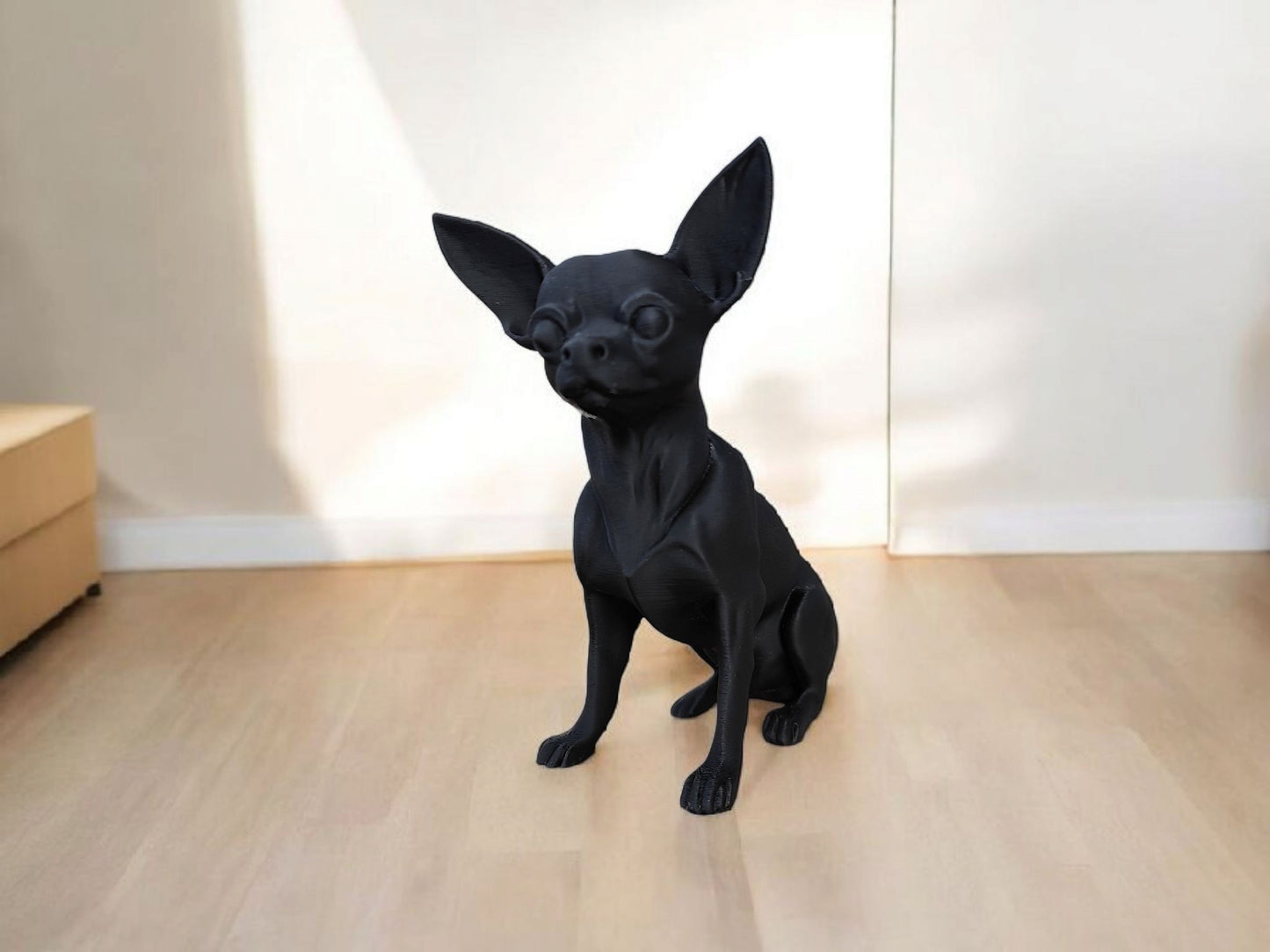 Minimalist Modern Australian Chihuahua Figure – 3D Printed Dog Sculpture
