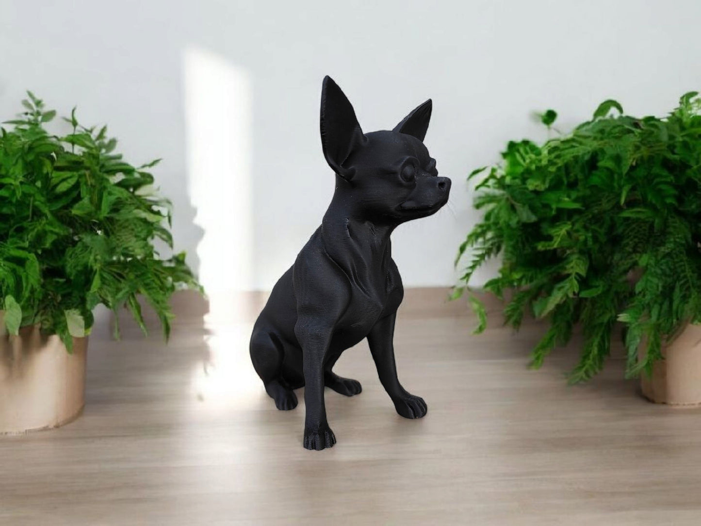 Minimalist Modern Australian Chihuahua Figure – 3D Printed Dog Sculpture