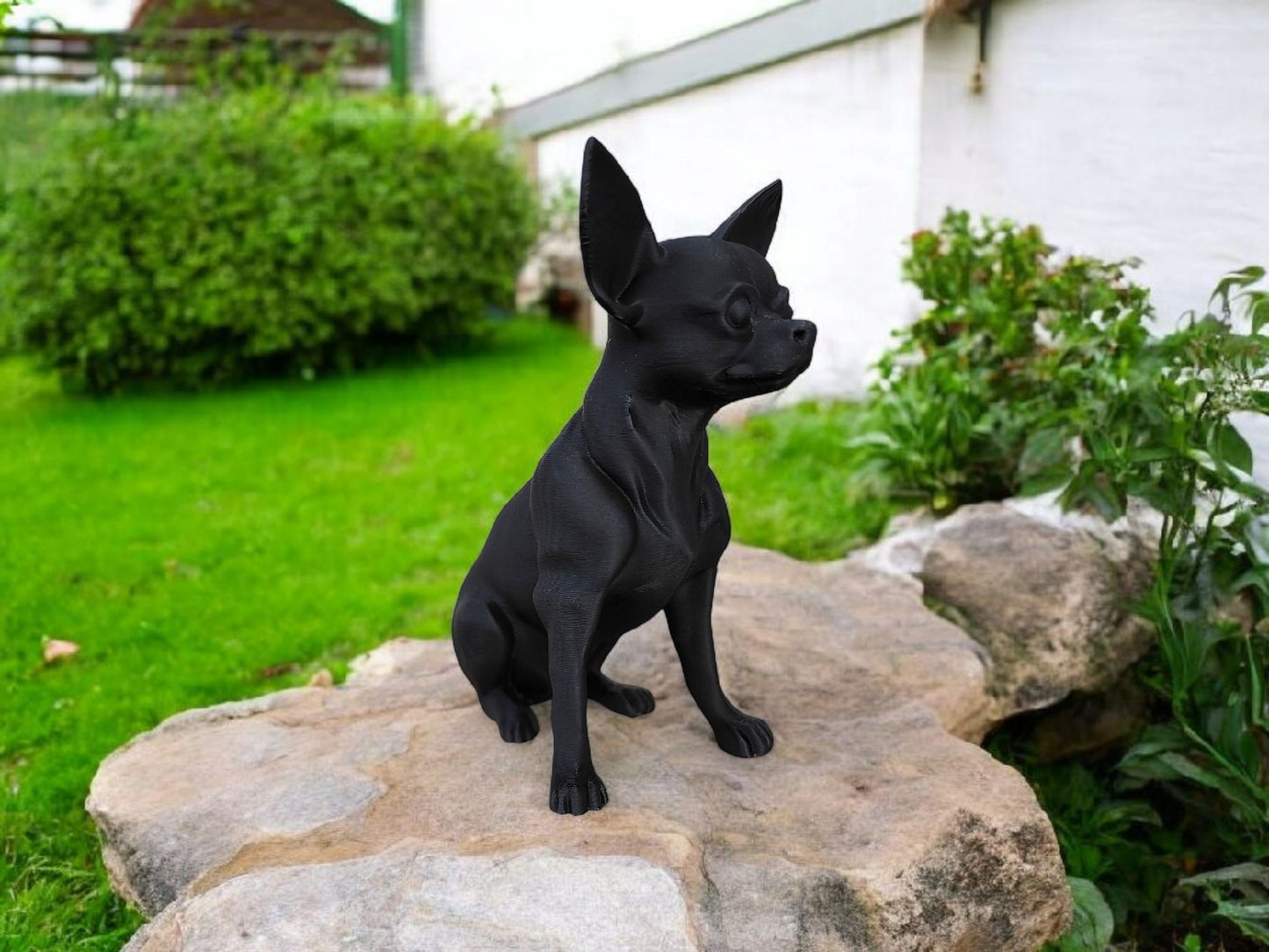 Minimalist Modern Australian Chihuahua Figure – 3D Printed Dog Sculpture