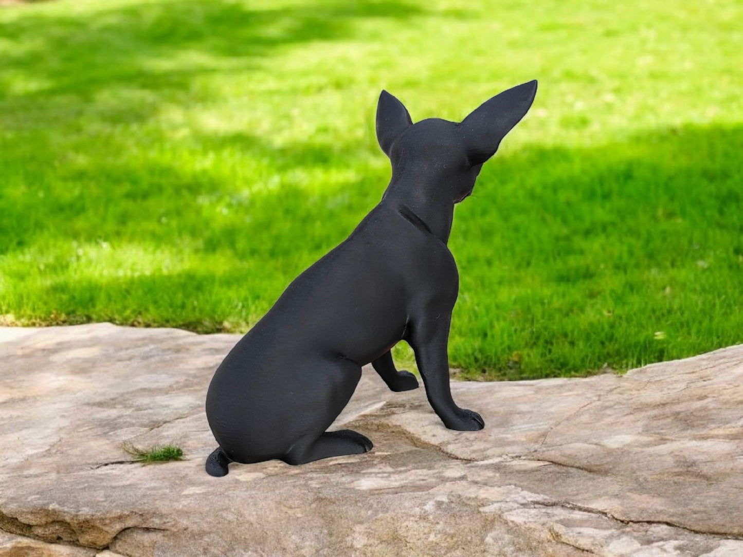 Minimalist Modern Australian Chihuahua Figure – 3D Printed Dog Sculpture