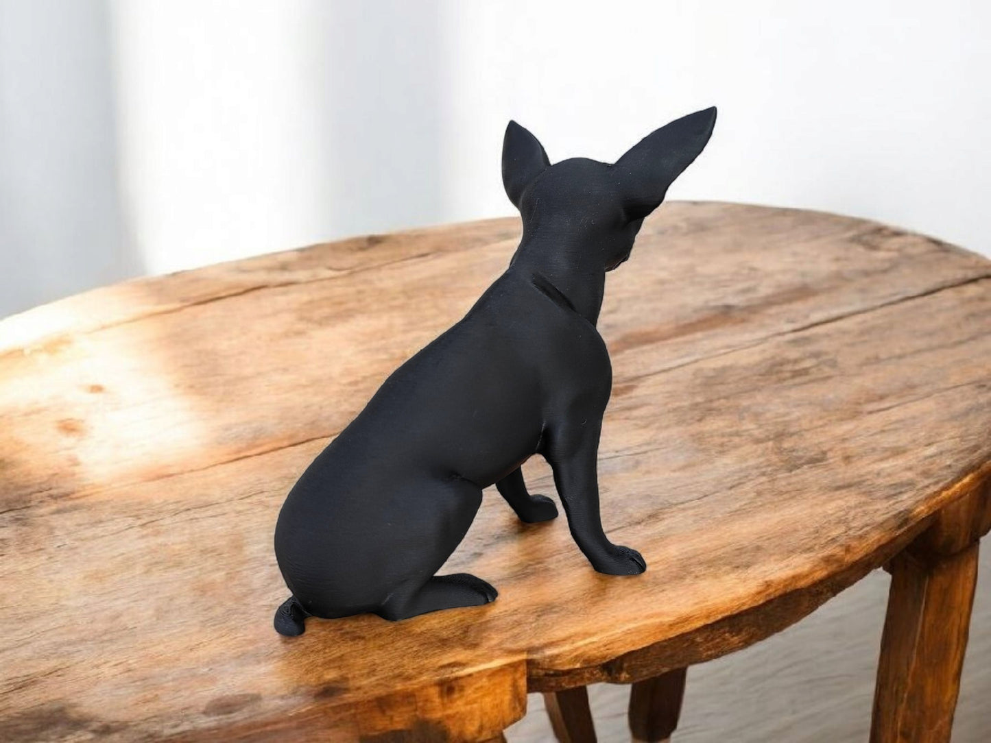 Minimalist Modern Australian Chihuahua Figure – 3D Printed Dog Sculpture
