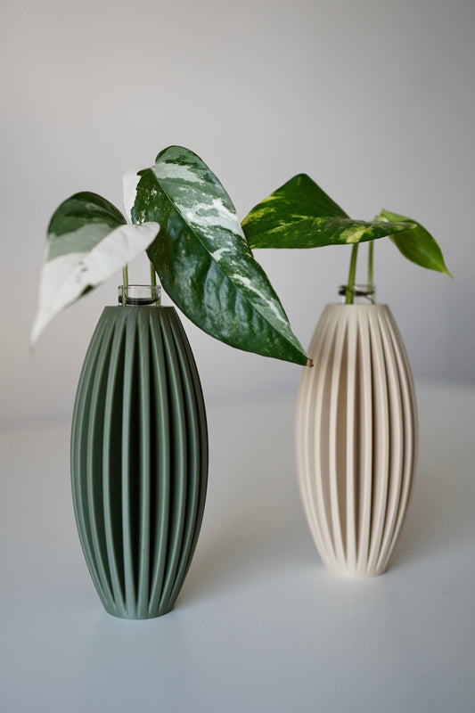 EGGIA Plant Pot Propagation Vase – Glass Insert Tube