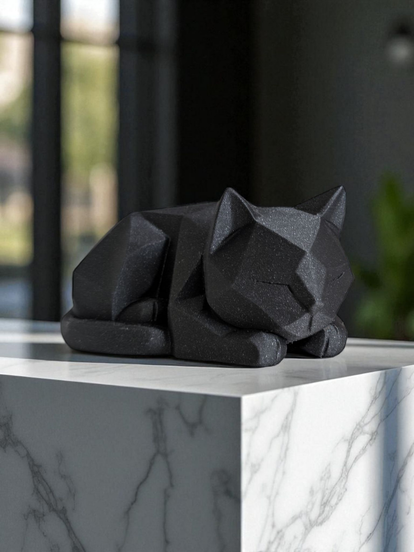 Cute Waiting Low Poly Kitten