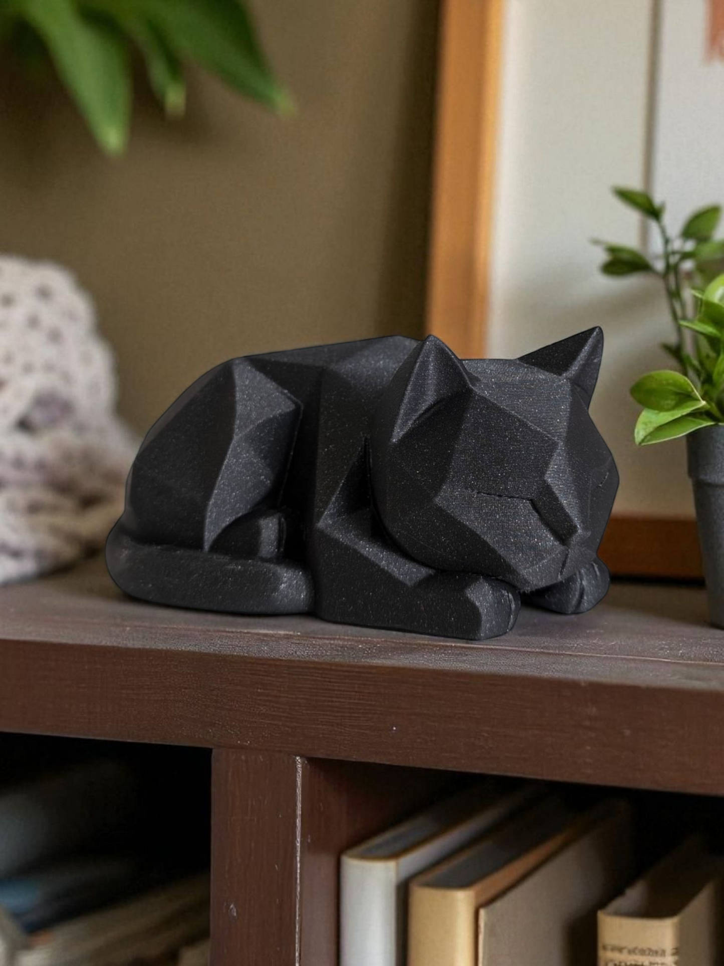 Cute Waiting Low Poly Kitten