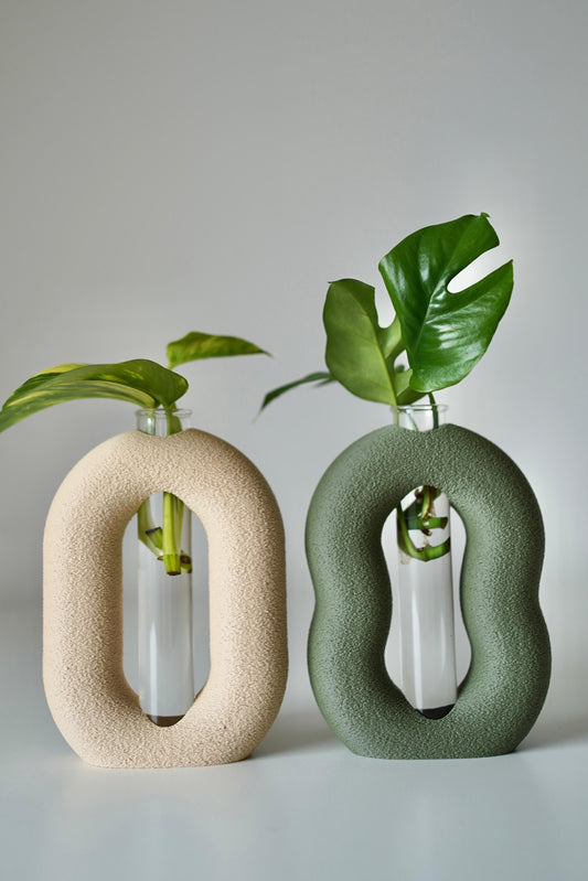 OVALINEO Plant Pot Propagation Vase – Minimalist Test Tube Holder