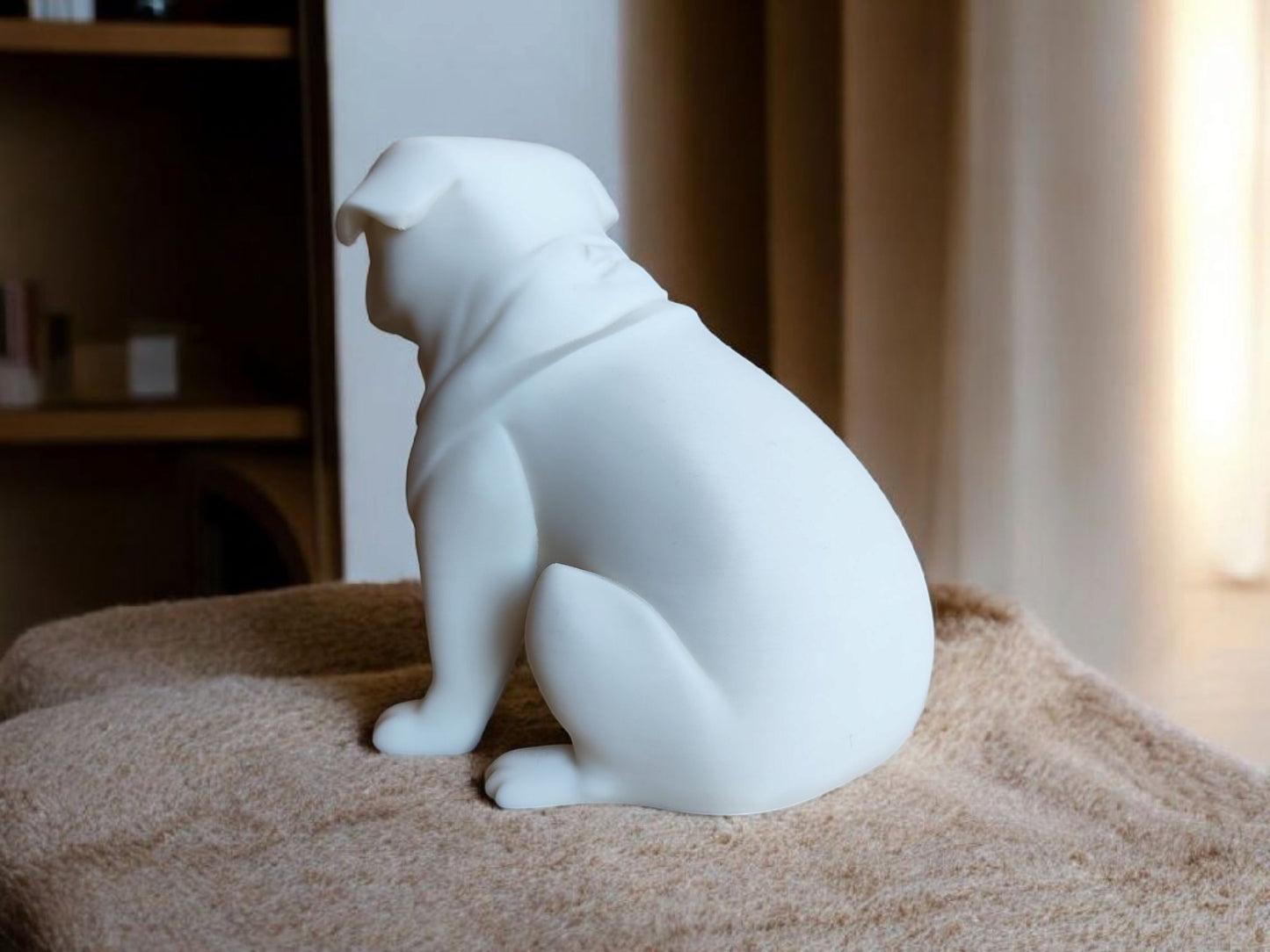 Chubby Minimalist Pug Sculpture – Playful & Modern