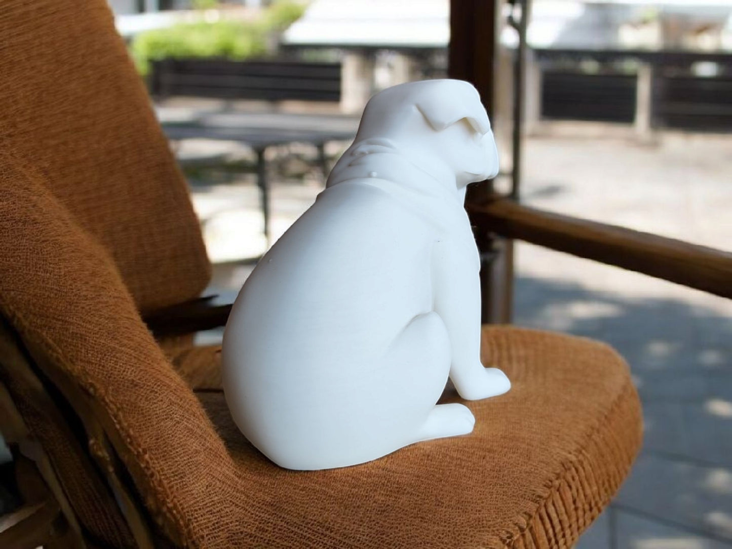 Chubby Minimalist Pug Sculpture – Playful & Modern