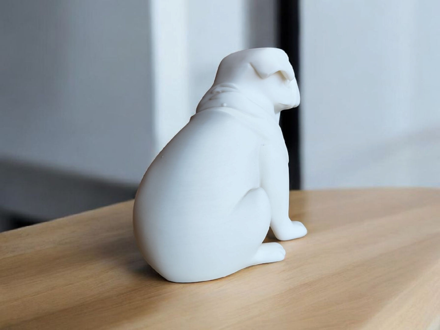 Chubby Minimalist Pug Sculpture – Playful & Modern