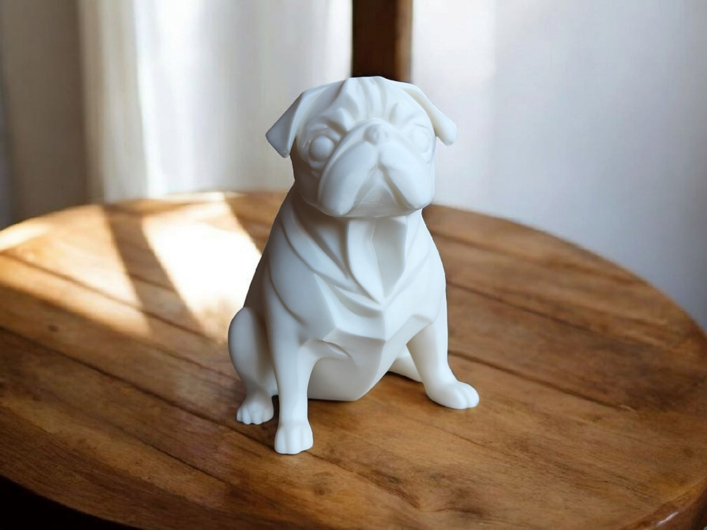 Chubby Minimalist Pug Sculpture – Playful & Modern
