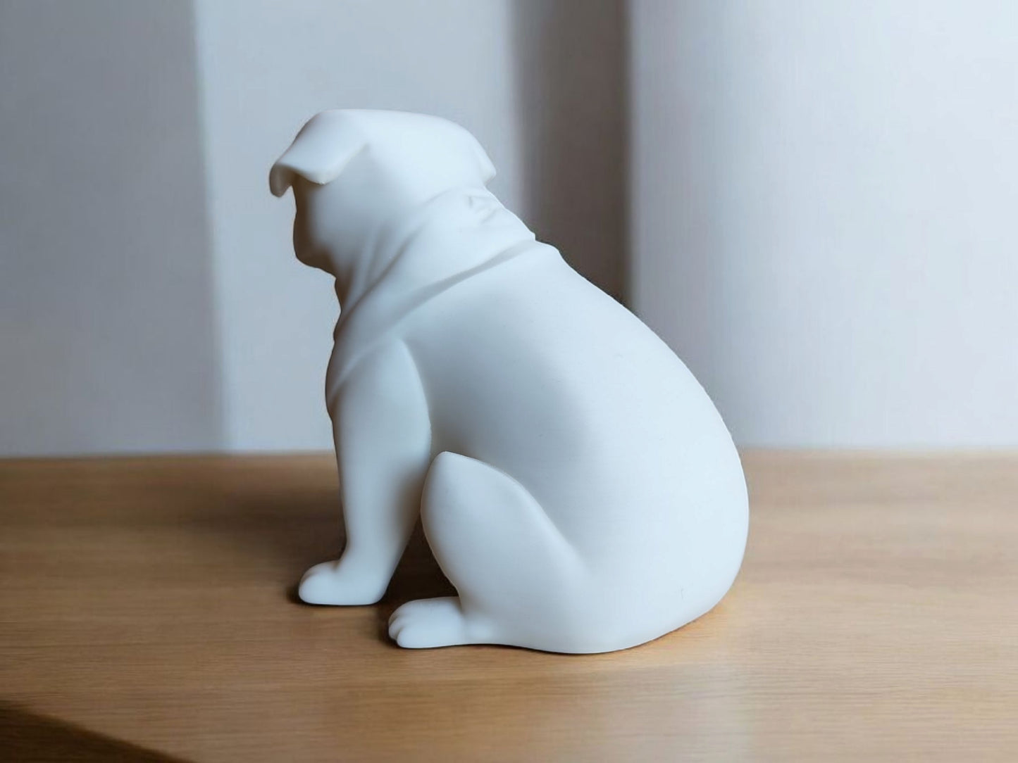 Chubby Minimalist Pug Sculpture – Playful & Modern