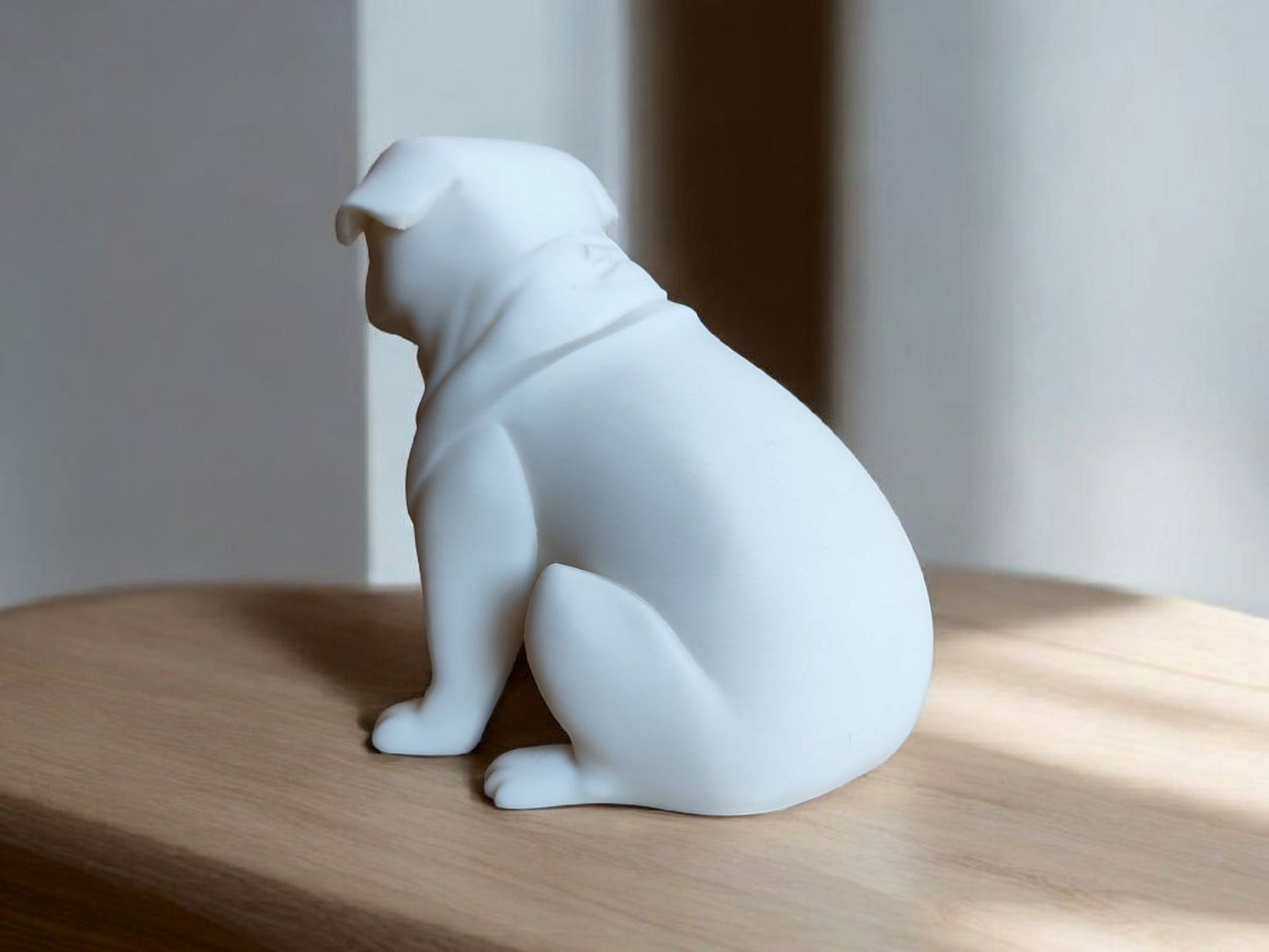 Chubby Minimalist Pug Sculpture – Playful & Modern
