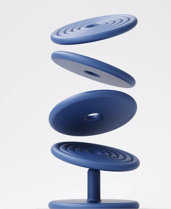 Set of 4 circle modern coasters