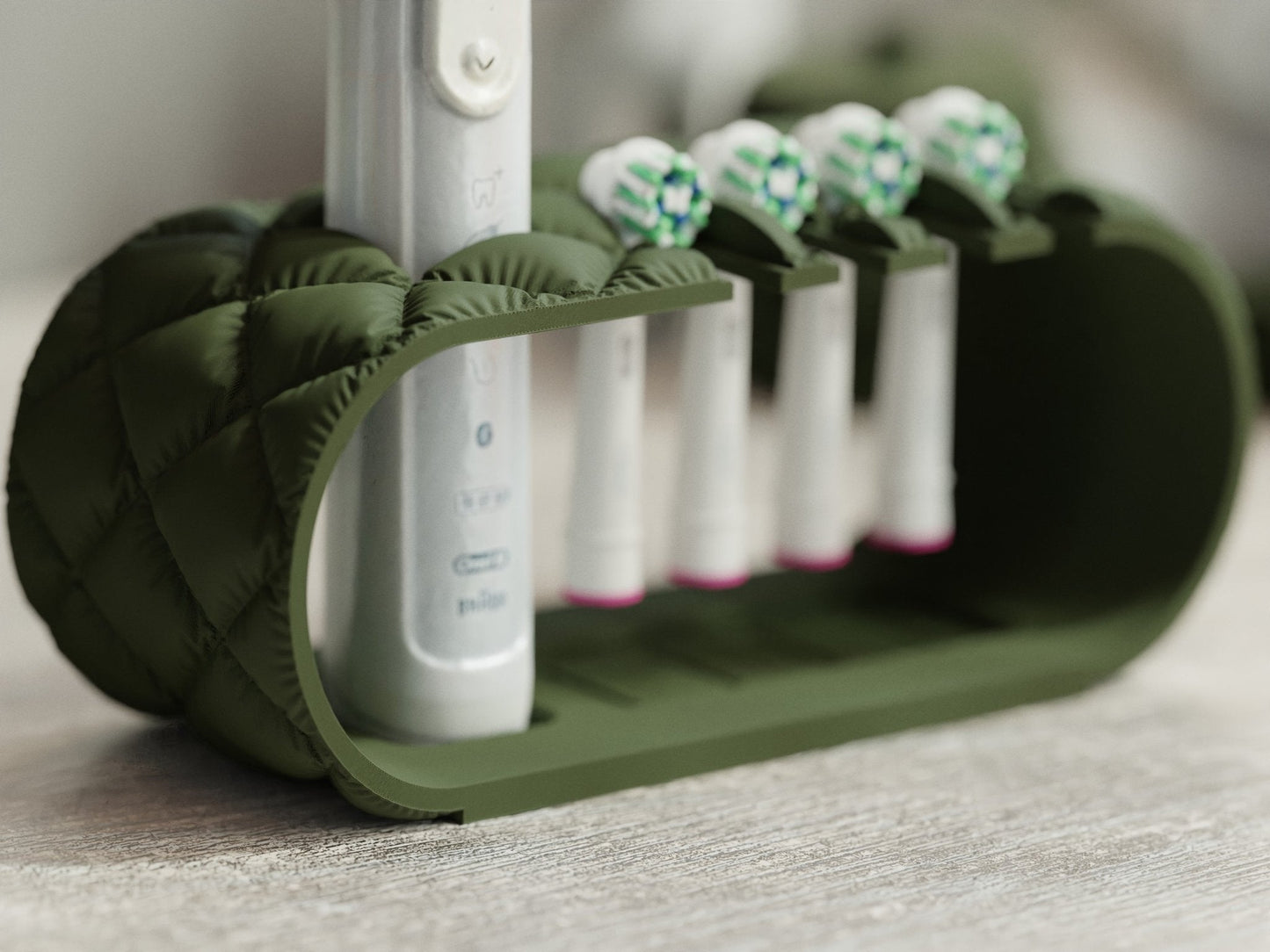 Inflated Fabric Pattern Toothbrush Holder – Modern 3D-Printed Design