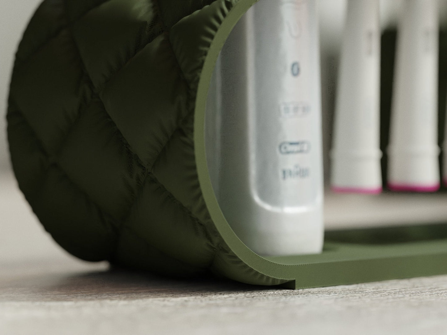 Inflated Fabric Pattern Toothbrush Holder – Modern 3D-Printed Design