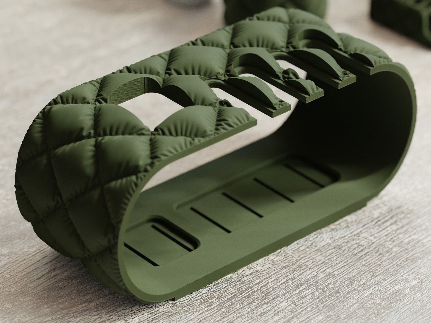 Inflated Fabric Pattern Toothbrush Holder – Modern 3D-Printed Design