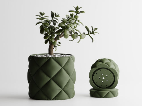 Inflated Fabric Style Planter Pot