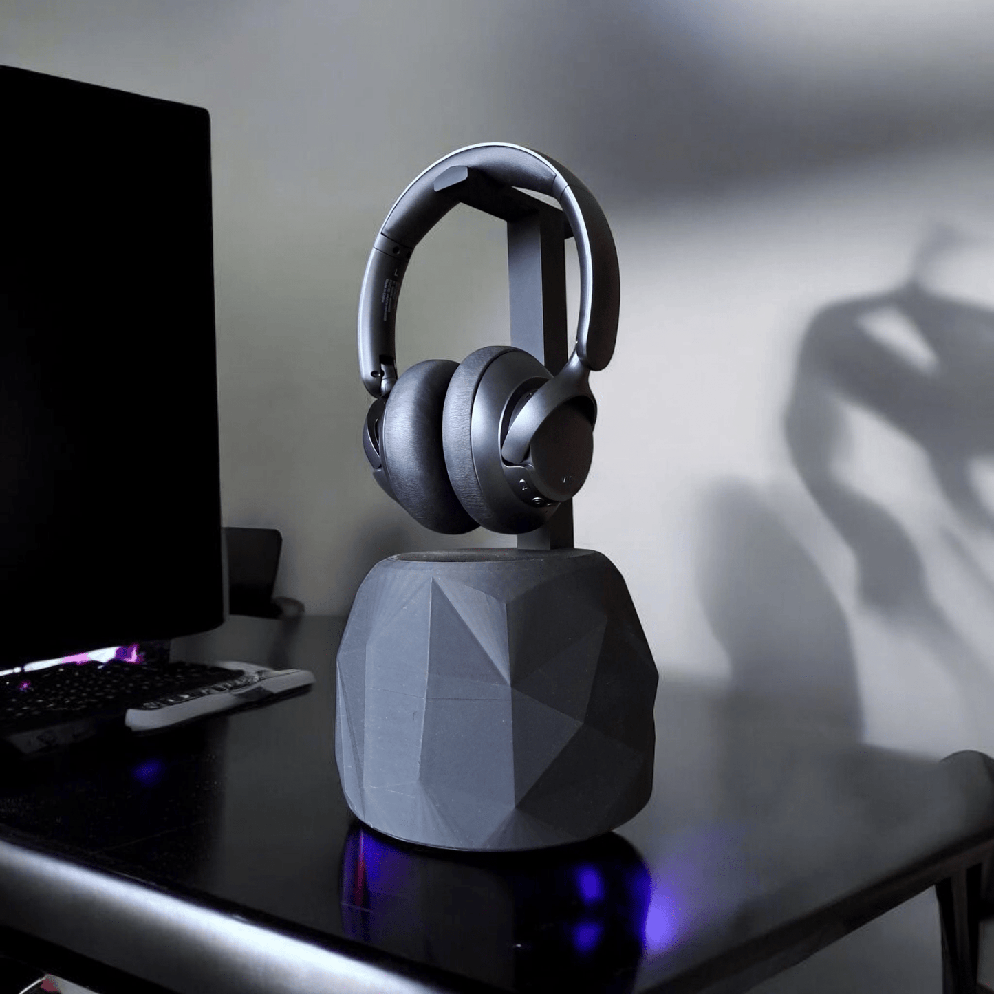 TheRock – A Headphone Stand that’s Low-Poly High-Style and Built Like a Tank