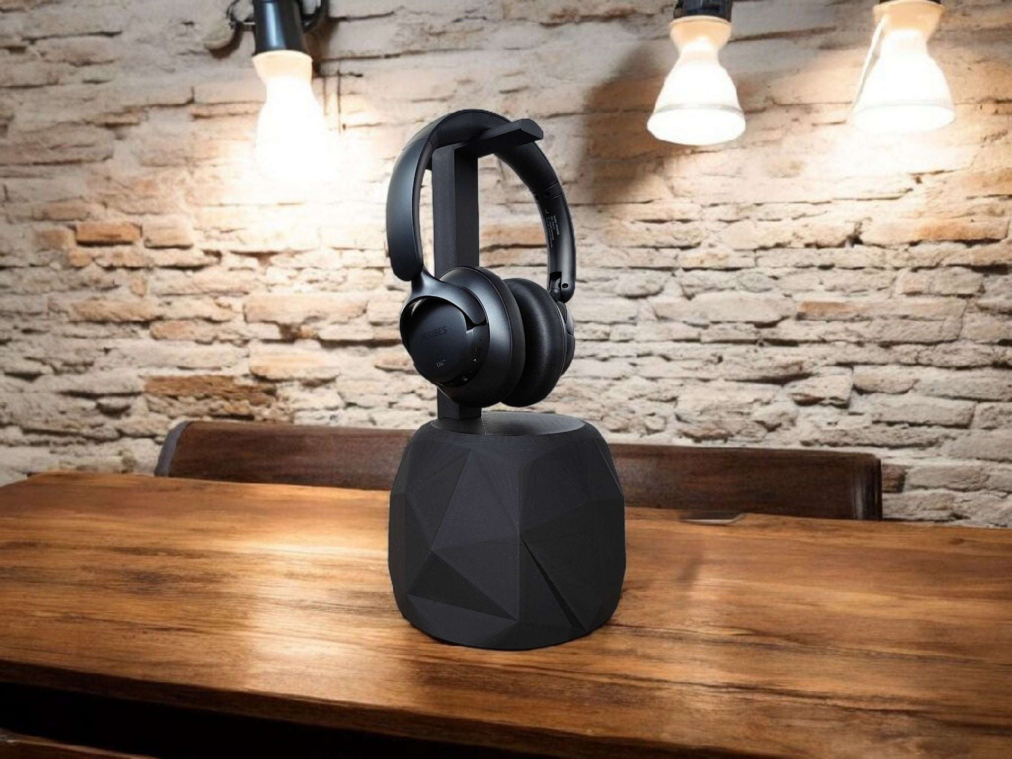 TheRock – A Headphone Stand that's Low - Poly, High - Style, and Built Like a Tank - SinisterStyle