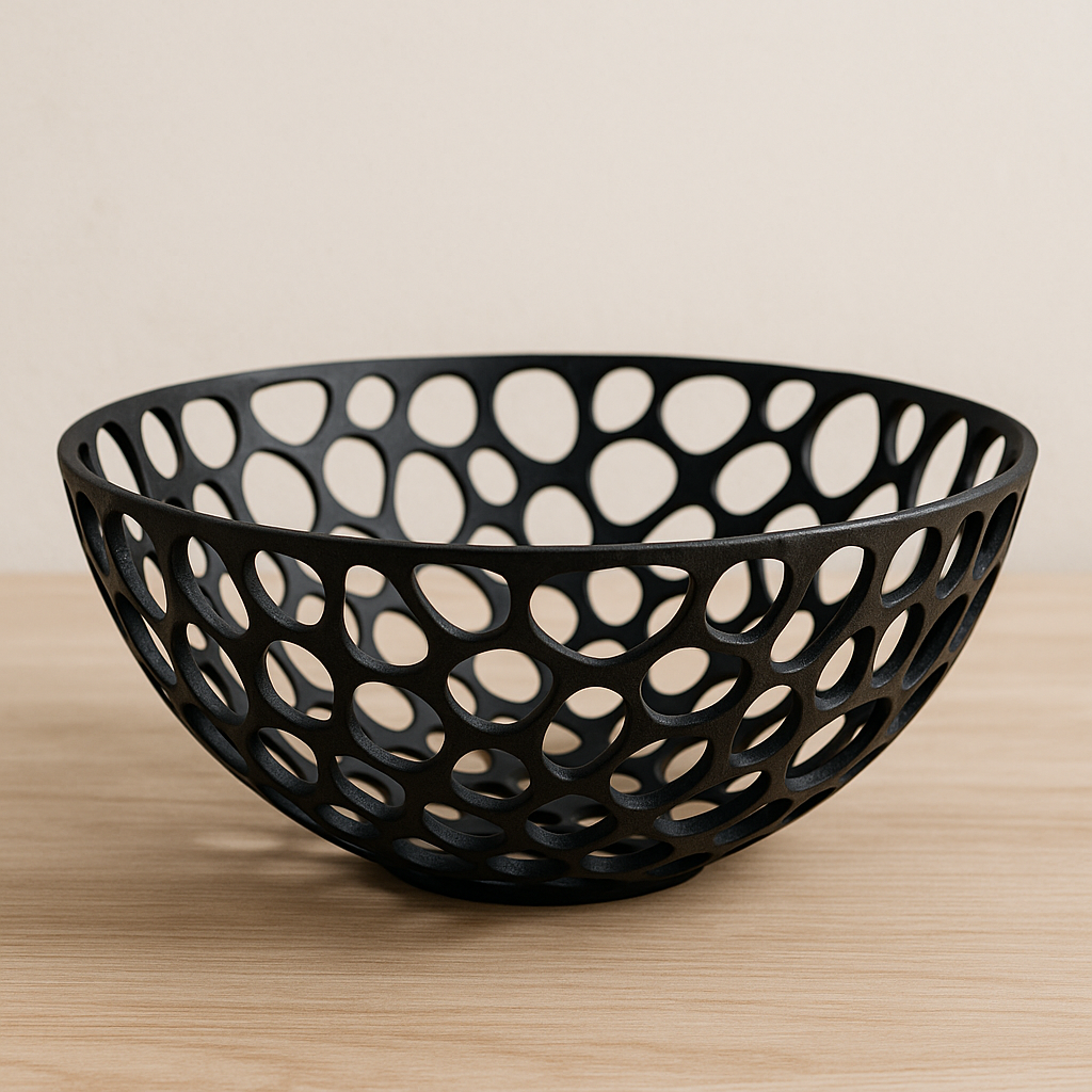 Voronoi Set – 2 Bowls & Matching Vase 🖤✨