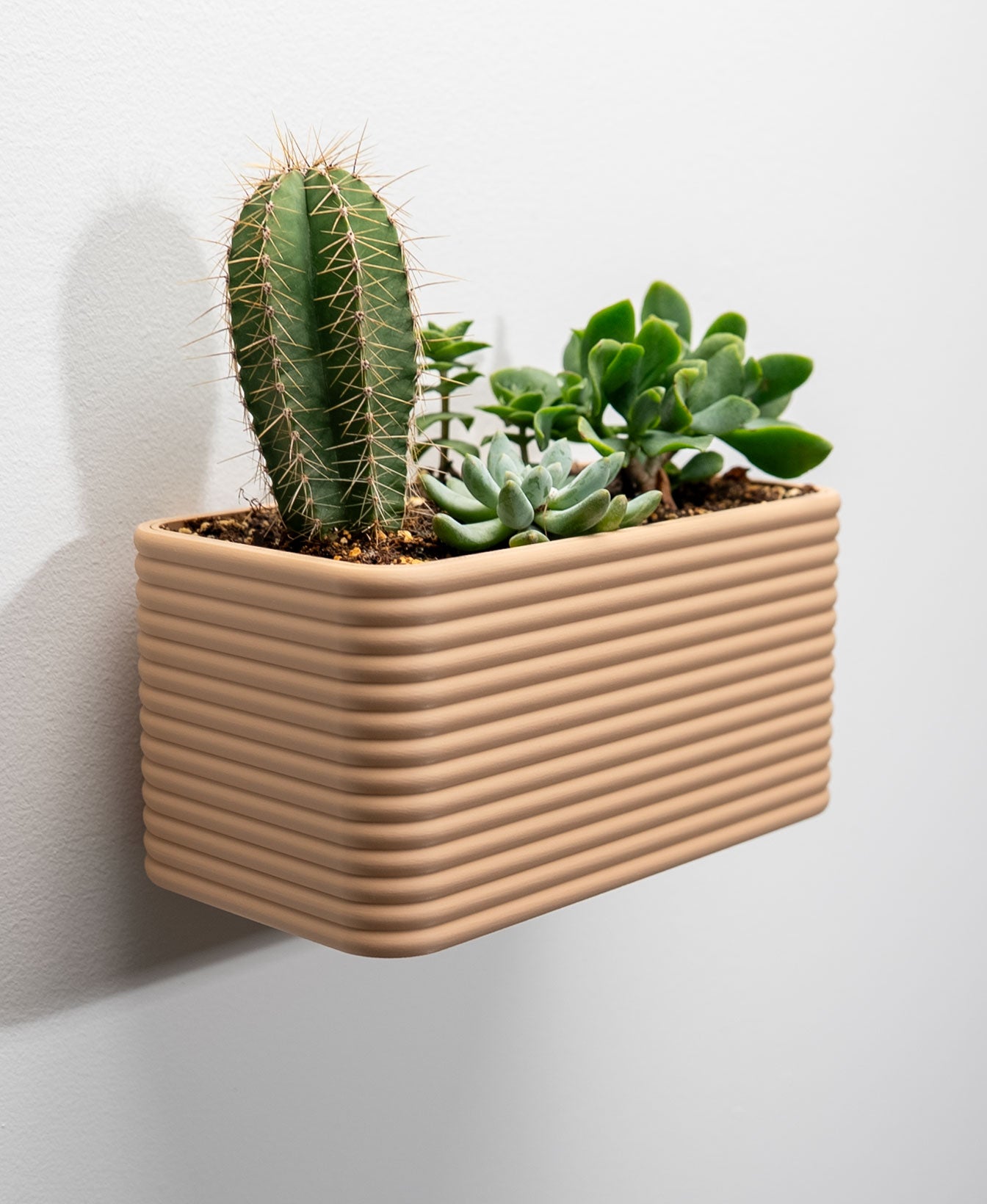 Rectangular Wall Planter with Hidden Drip Tray