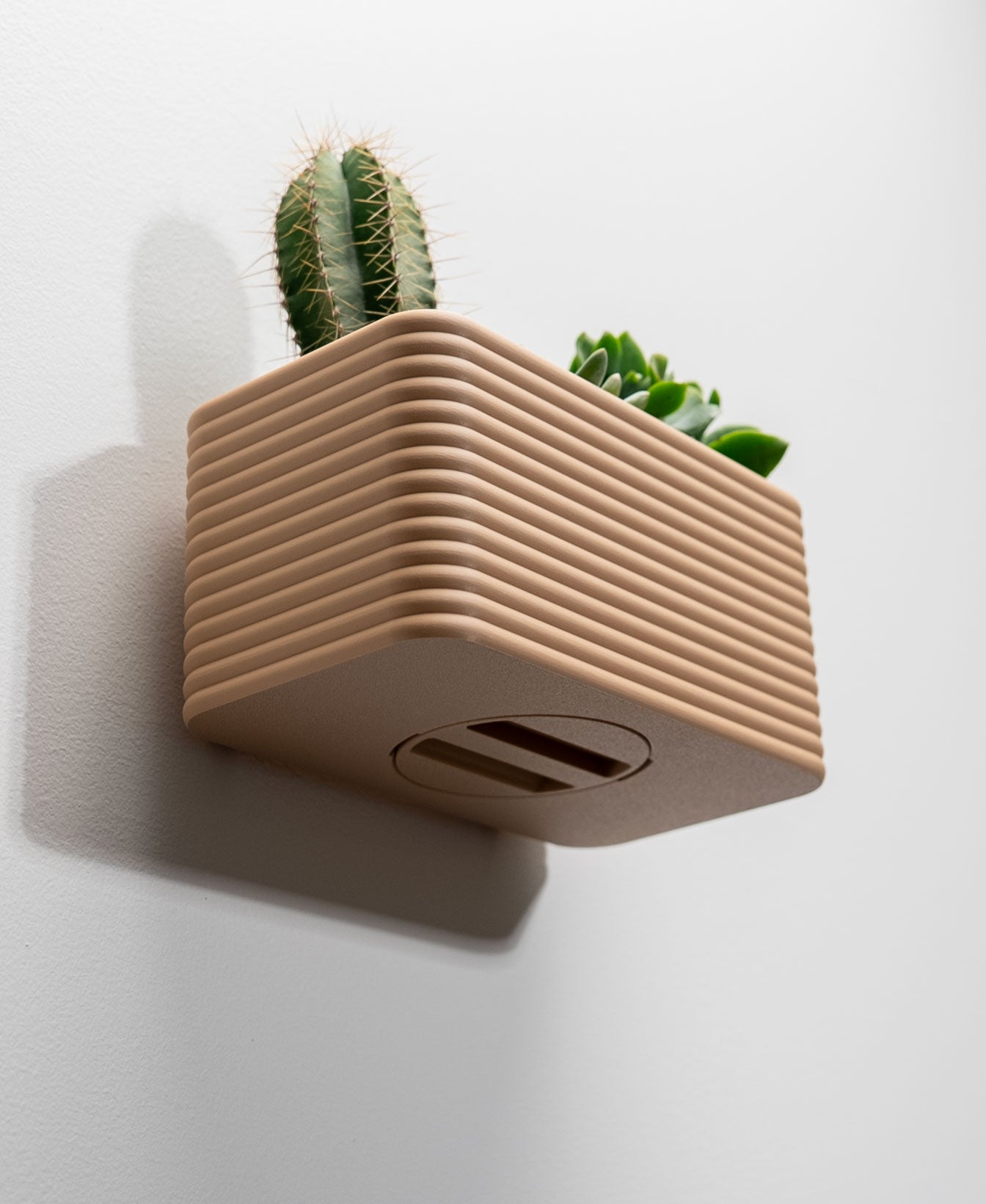 Rectangular Wall Planter with Hidden Drip Tray