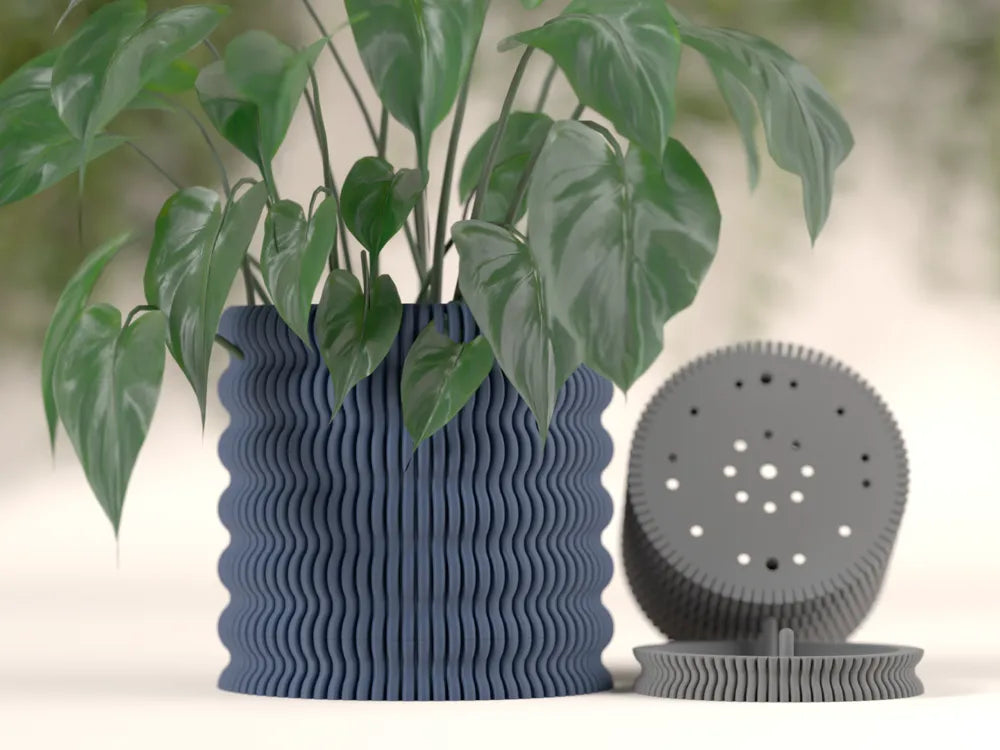 Sinister Select  Modern Plant Pot With Hidden Drip Tray
