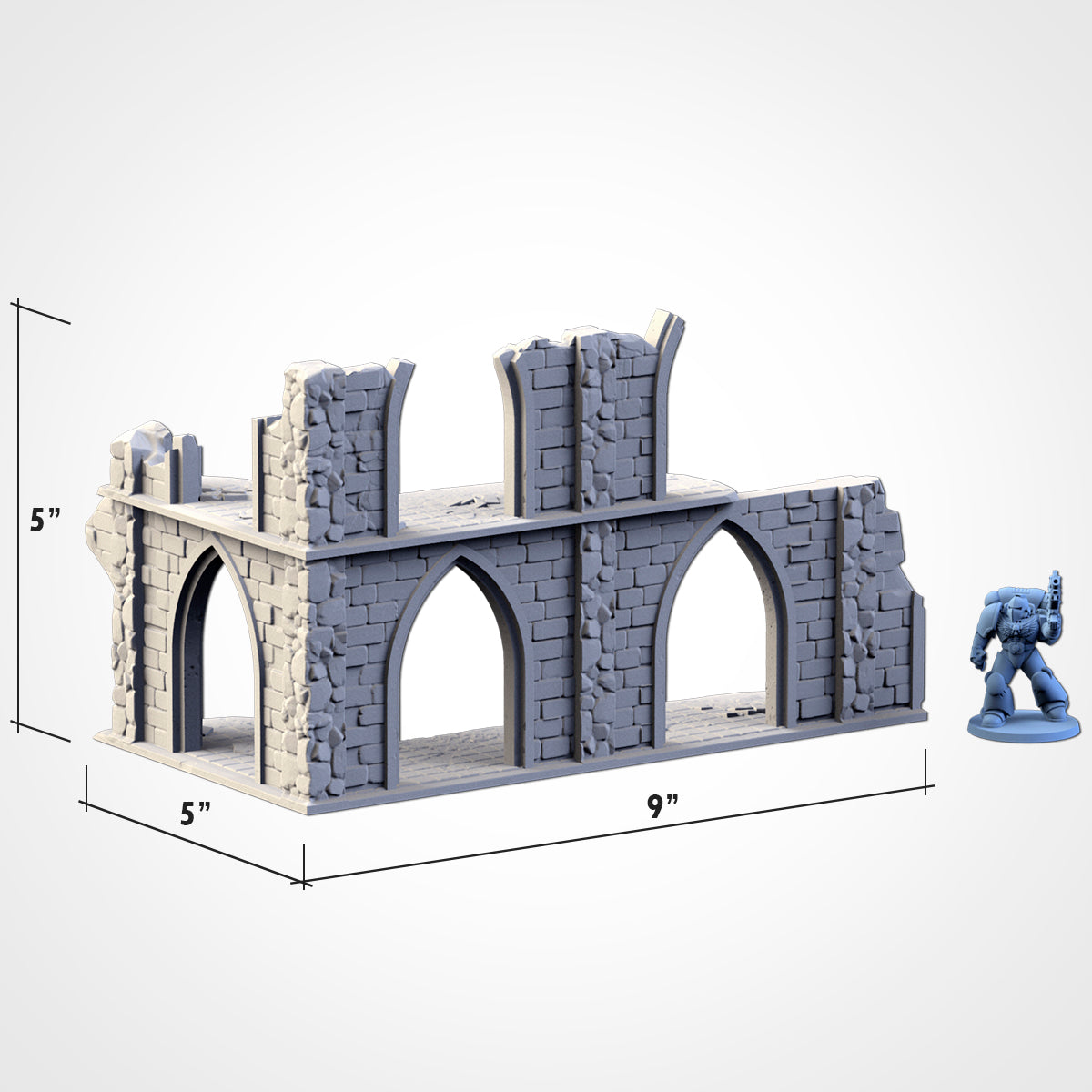 WTC Ancient Ruins Terrain, Detailed Tabletop Gaming Scenery for RPGs, Unique Gift for Gamers and D&D Enthusiasts