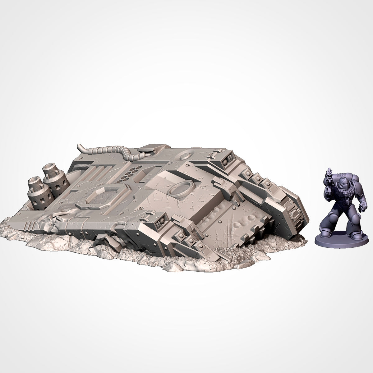 Demolished Tanks for Warhammer, Set of Six Realistic 3D Printed Models for Tabletop Gaming, Unique Gift for Gamers