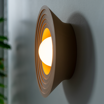 Round Eclipse Wall Light - Cordless Mood Lighting - "The Solstice"
