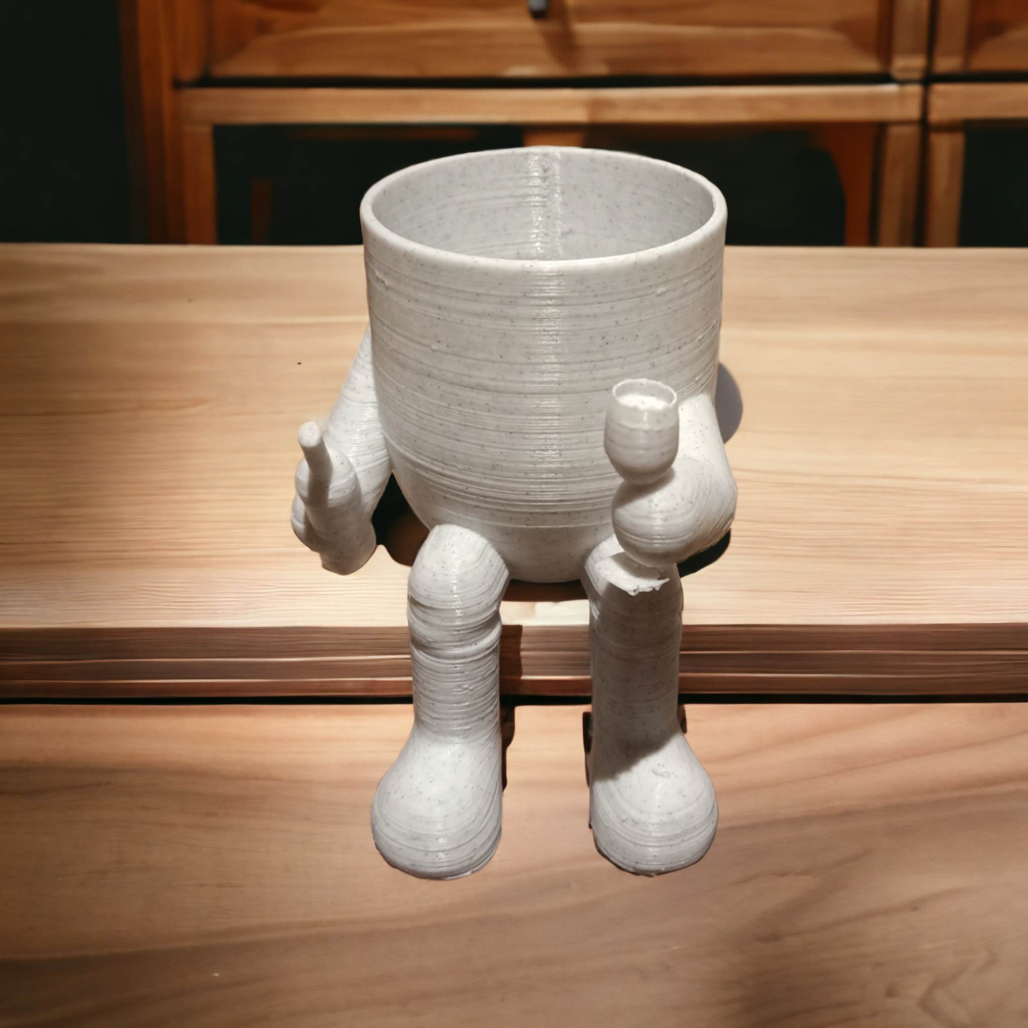 Wine Lover Person Planter, 3D Printed, Unique Succulent Pot, Ideal Gift for Wine Lovers