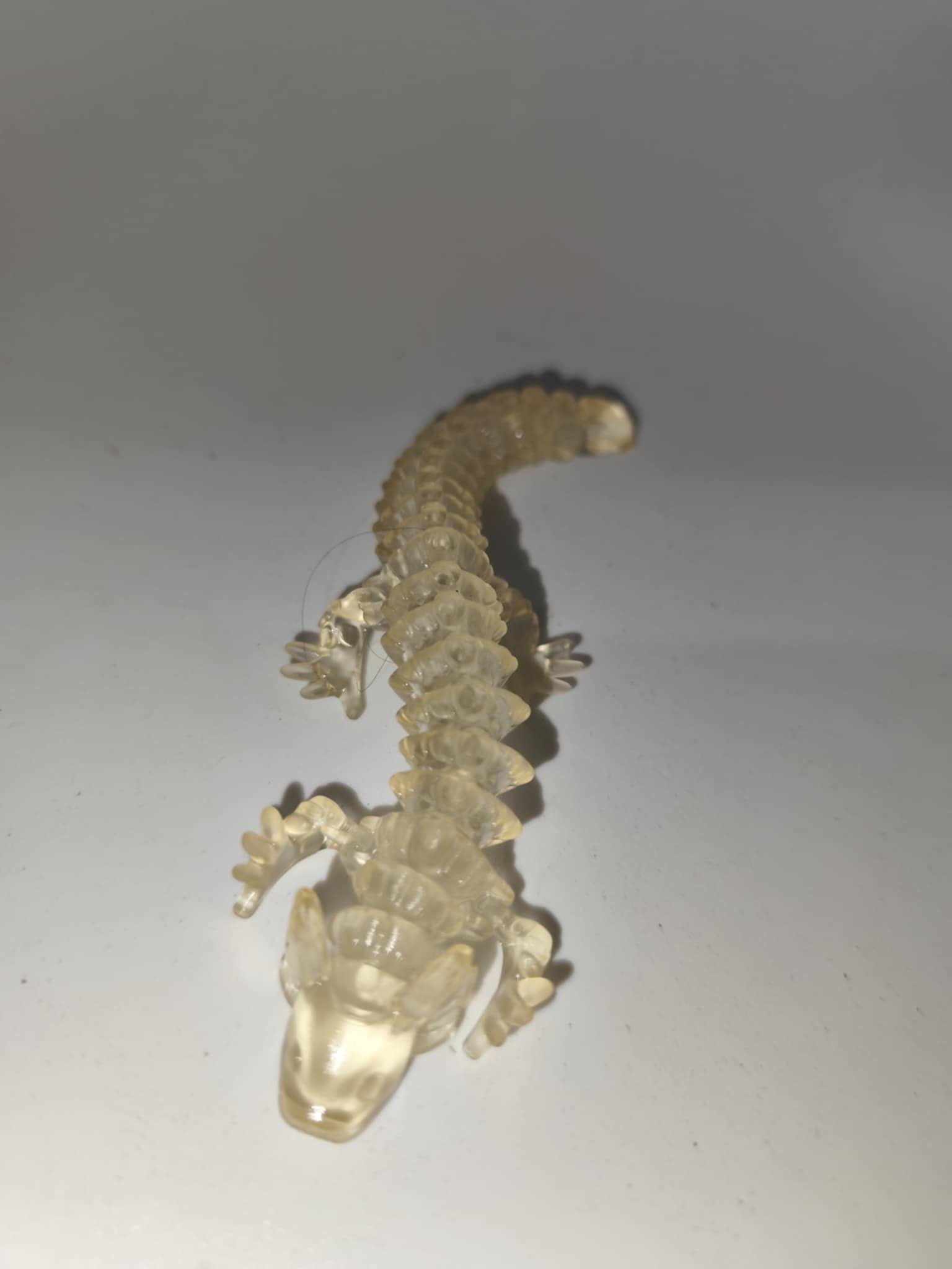 Beautiful Crystal Clear Axolotl Toy, 10cm Decorative Piece for Kids, Adorable Gift for Nature Enthusiasts