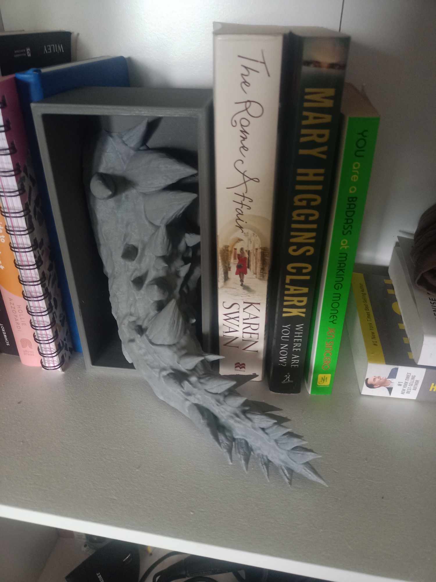 Dragon Tail Book Nook, Mystical Fantasy Bookshelf Decor, Unique Gift for Book Lovers