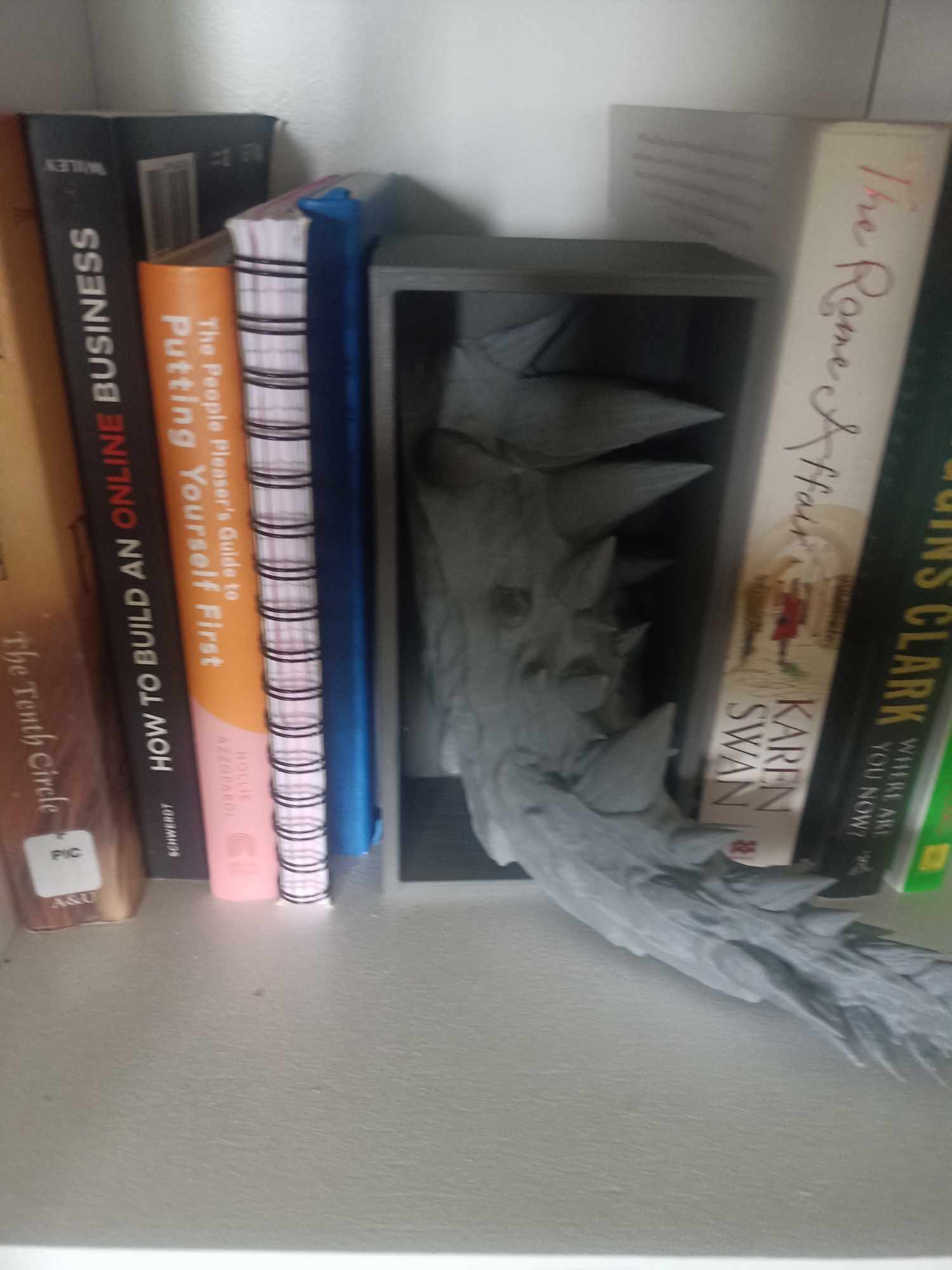 Dragon Tail Book Nook, Mystical Fantasy Bookshelf Decor, Unique Gift for Book Lovers
