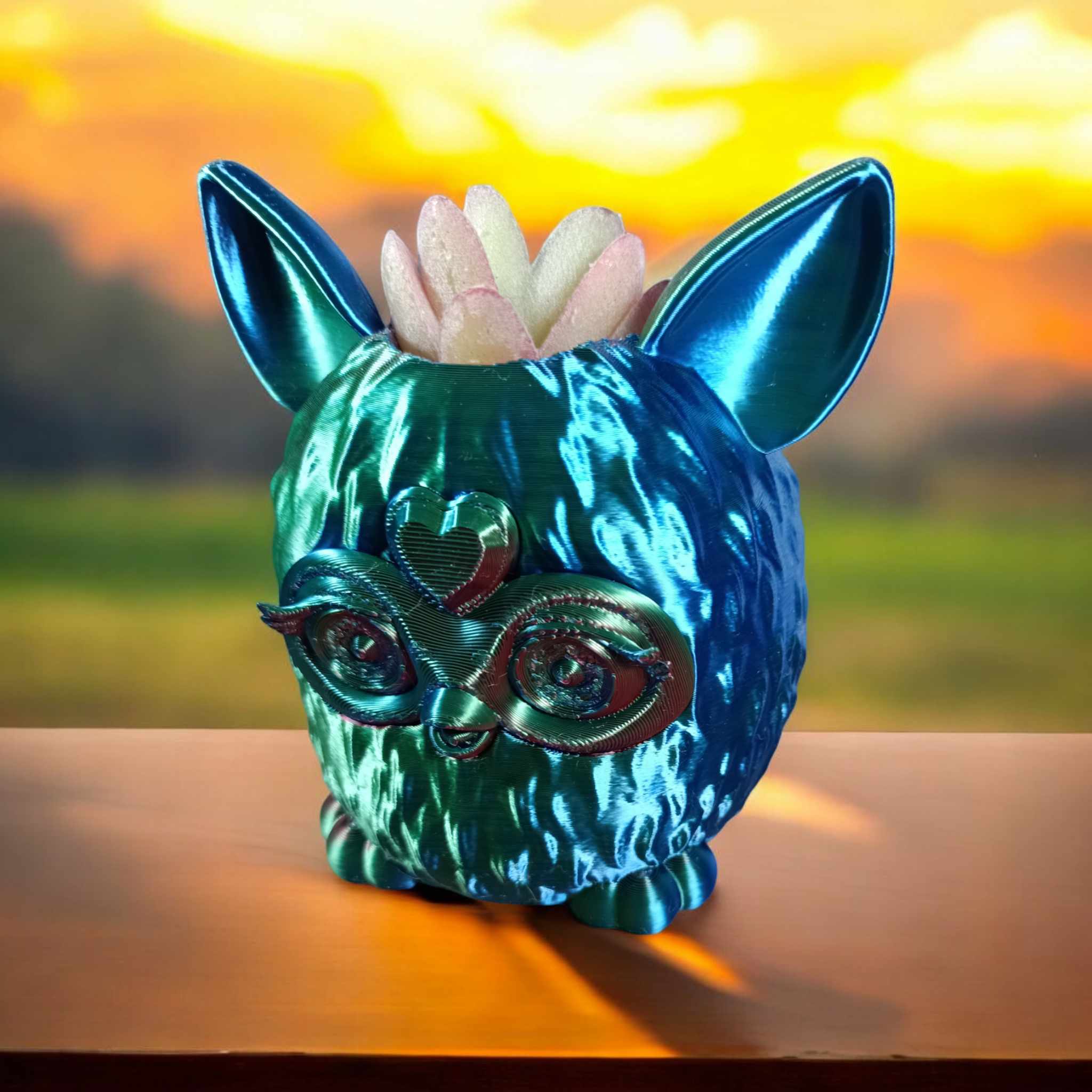 Furby Style Planter, Quirky Handmade Ceramic Pot, Cute Succulent Holder, Unique Housewarming Gift