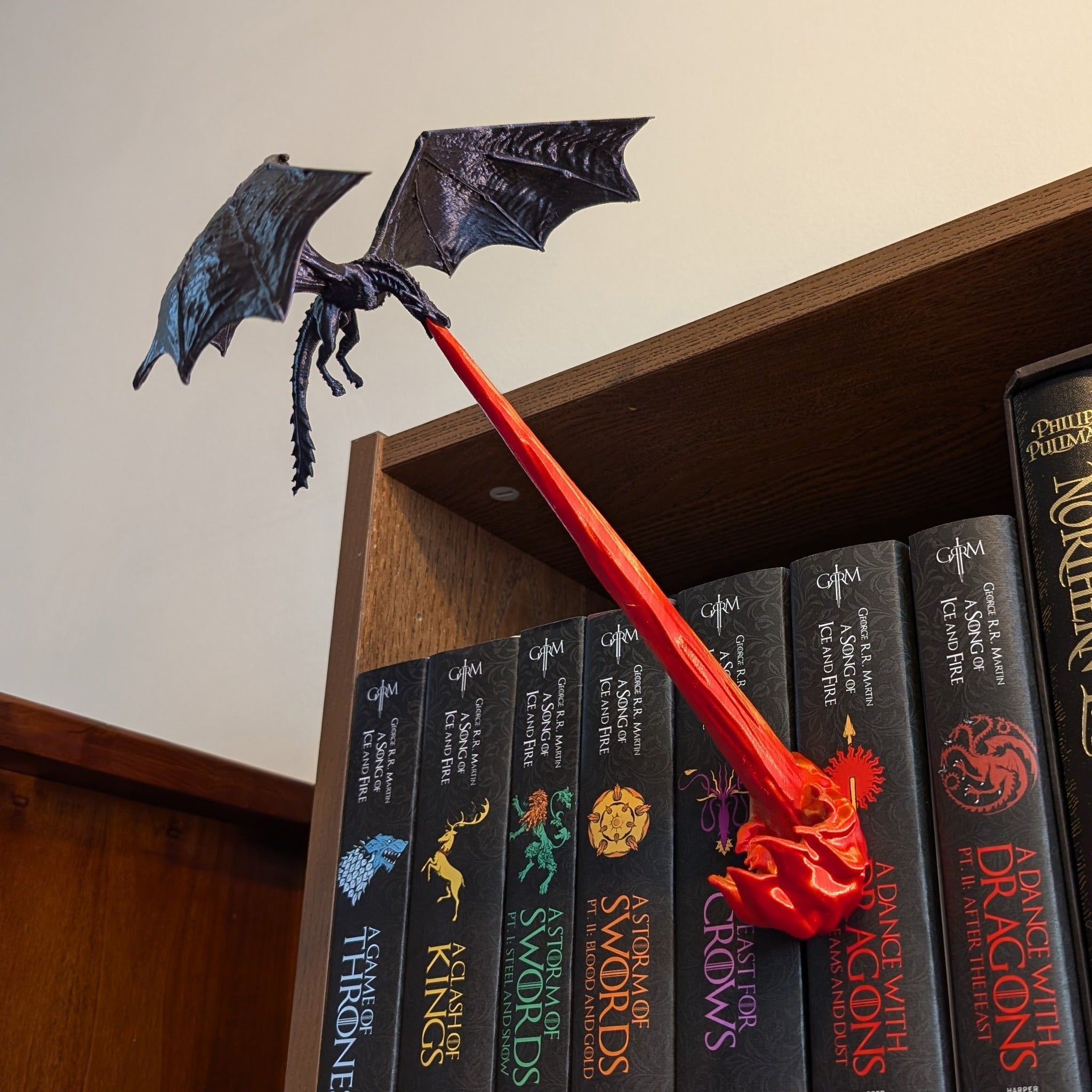 Flying Dragon Book Nook, Enchanting Fantasy Decor for Book Lovers, Unique Shelf Insert for Literary Gift