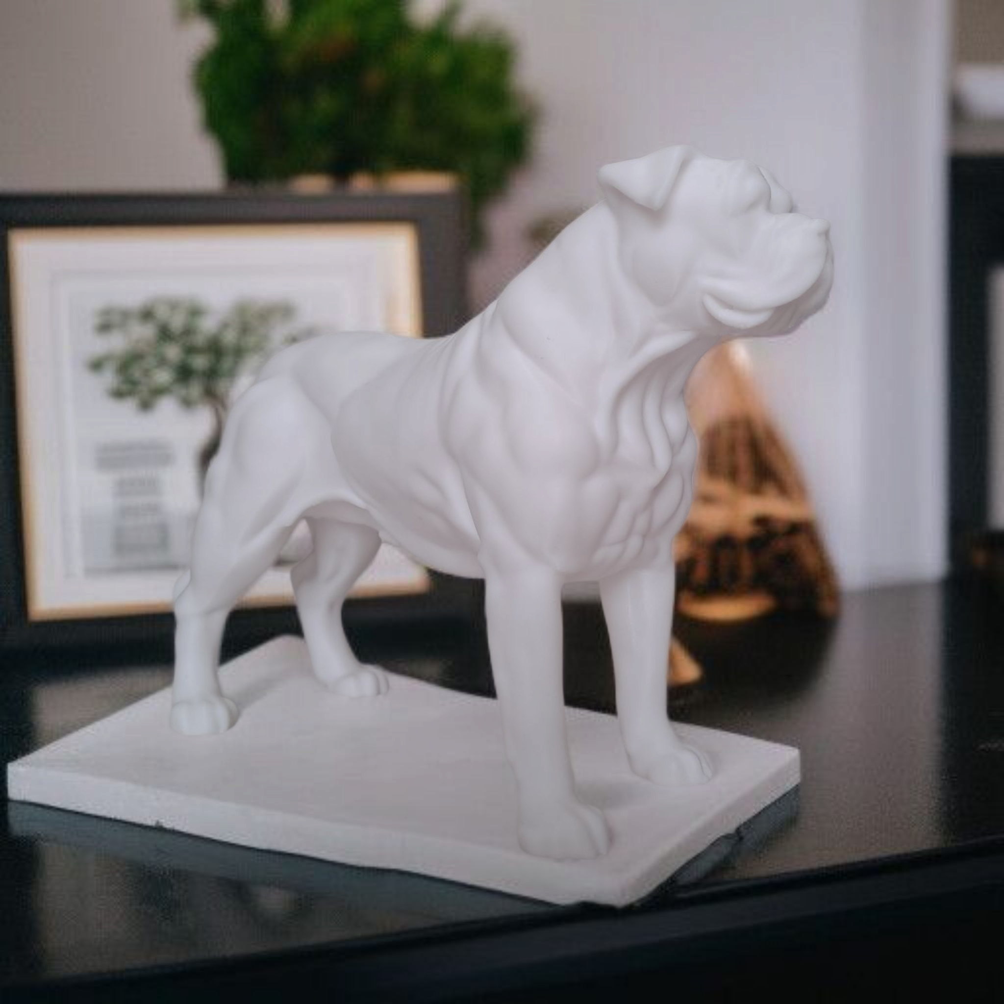 American Bulldog Sculpture, Statue, Dog Figure