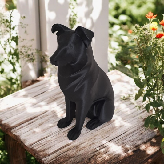 Minimalist Modern Australian Shepard Figure – 3D Printed Dog Sculpture