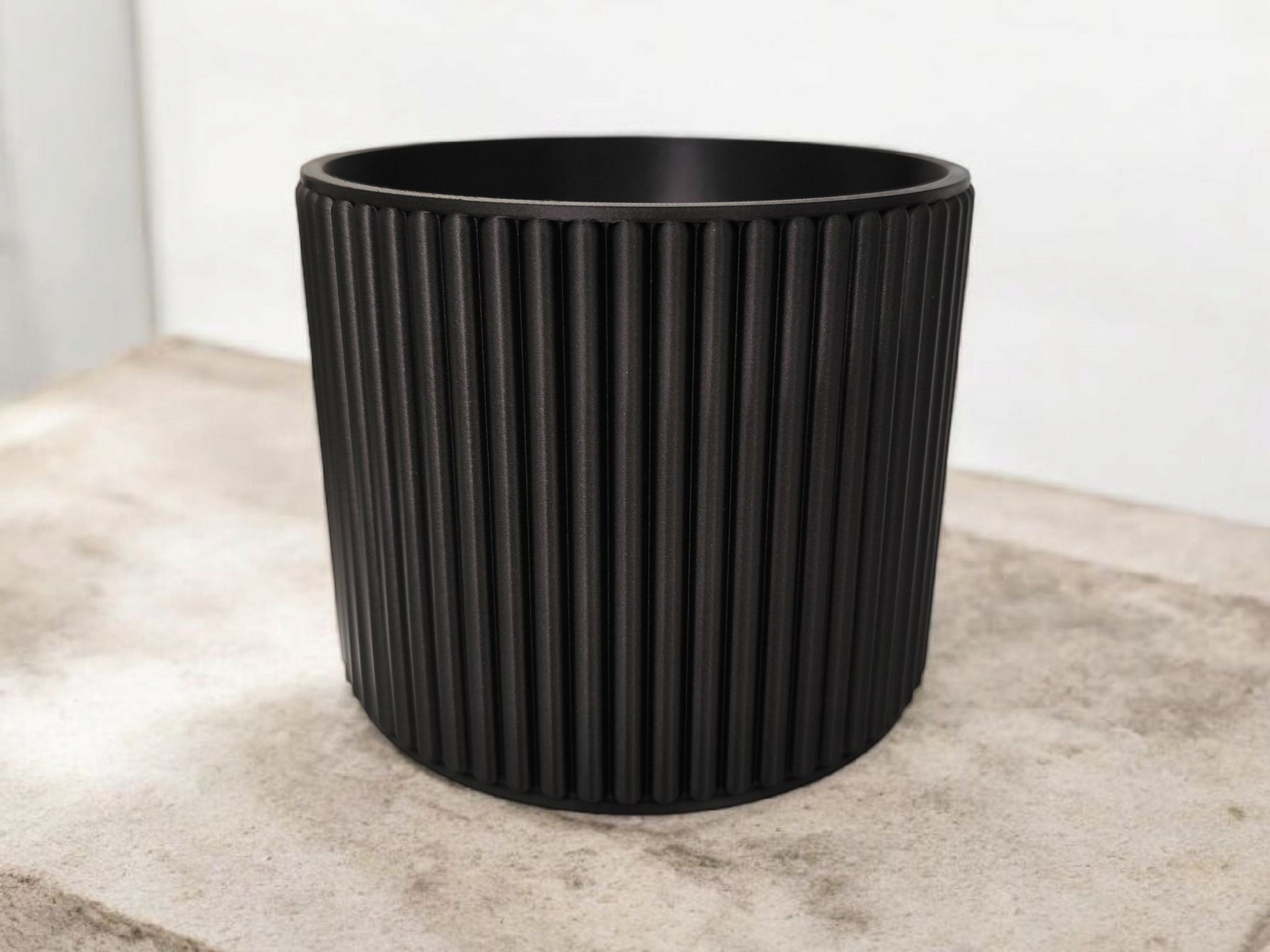 Modern Ribbed Bathroom Organizer, Make- Up Cup