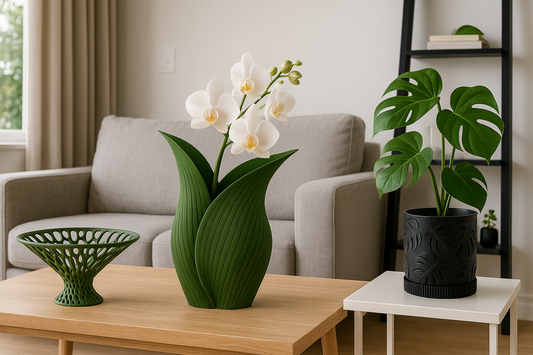 Two Leaf Embrace Vase – Nature-Inspired Modern Decor